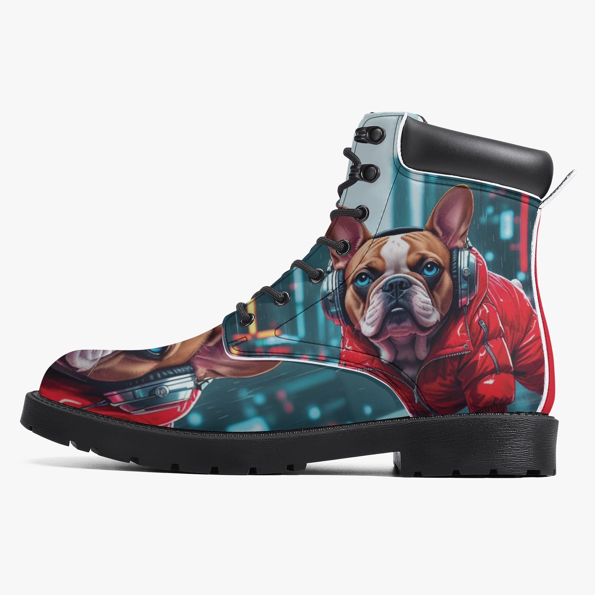 French Bulldog Leather Leather Boots for Bulldog Owners-fadou