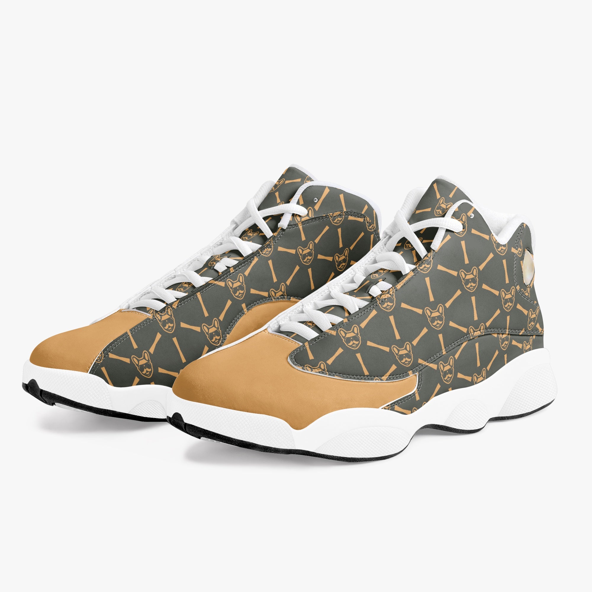 Pickles French Bulldog Canvas Sneakers for Frenchie Fans-fadou
