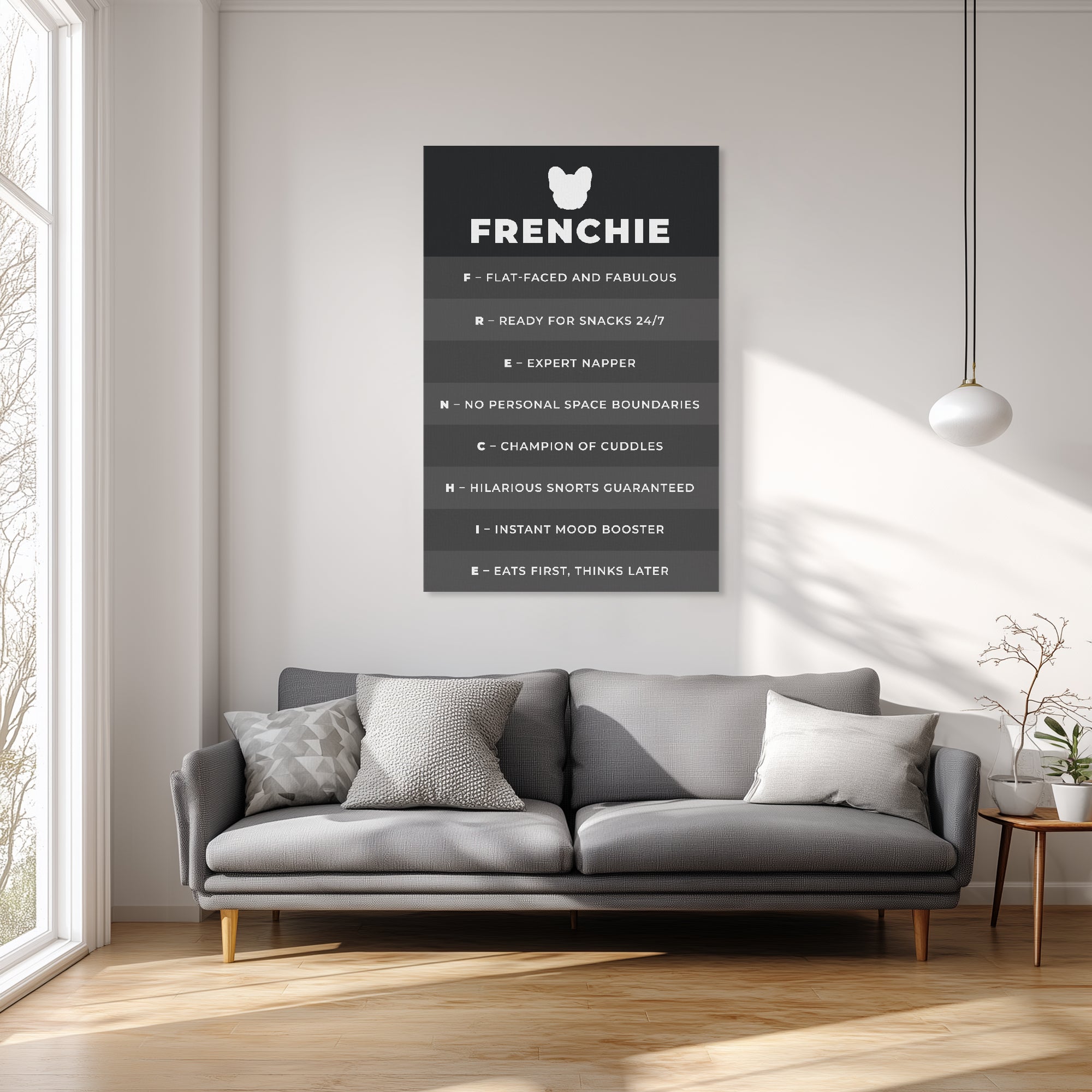Loaf - Vertical Canvas Painting for Frenchie Enthusiasts-fadou