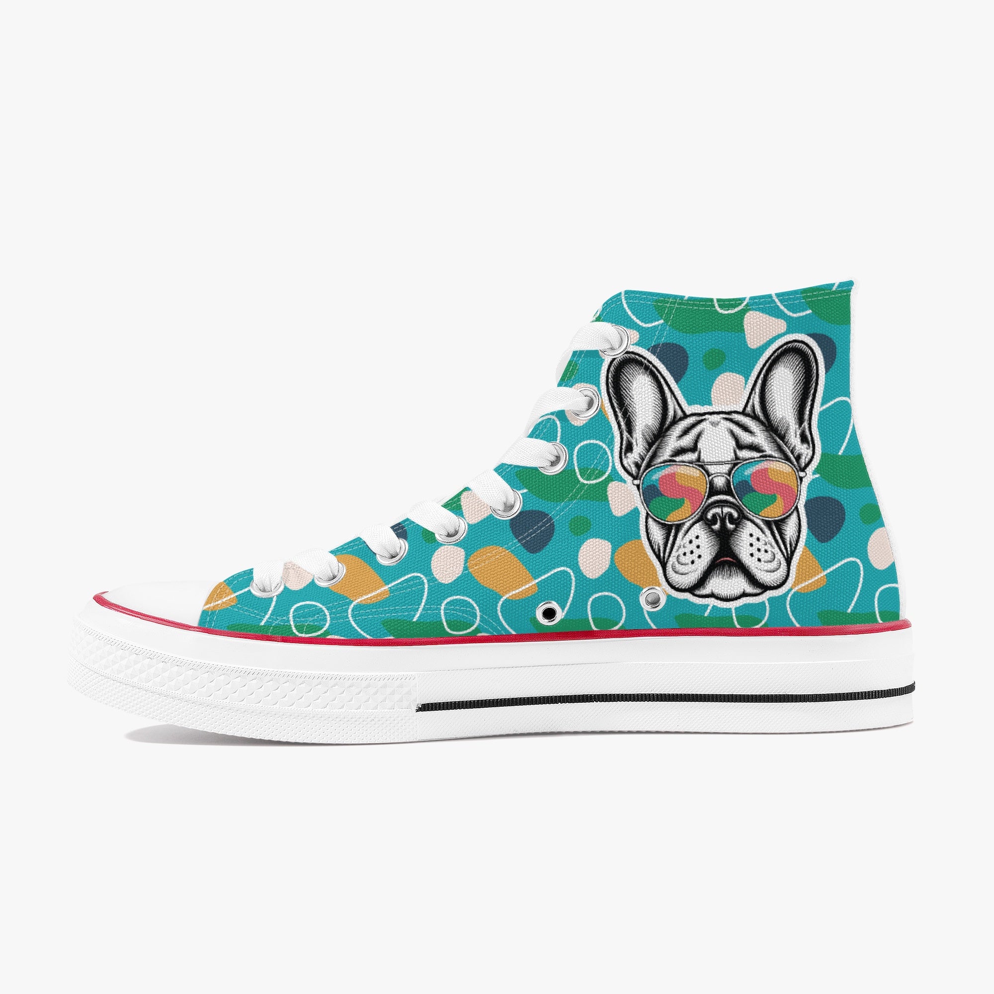 Angel High-Top Casual Footwear for Frenchie Enthusiasts-fadou