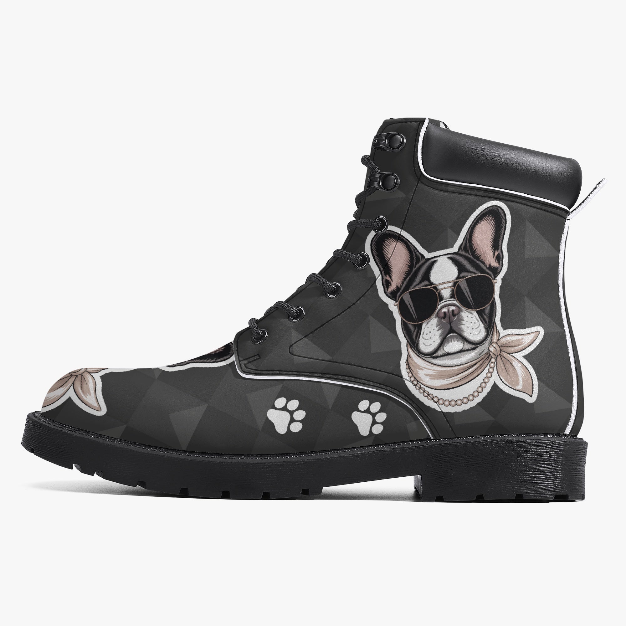 French Bulldog Leather Leather Boots for Dog Moms & Dads-fadou