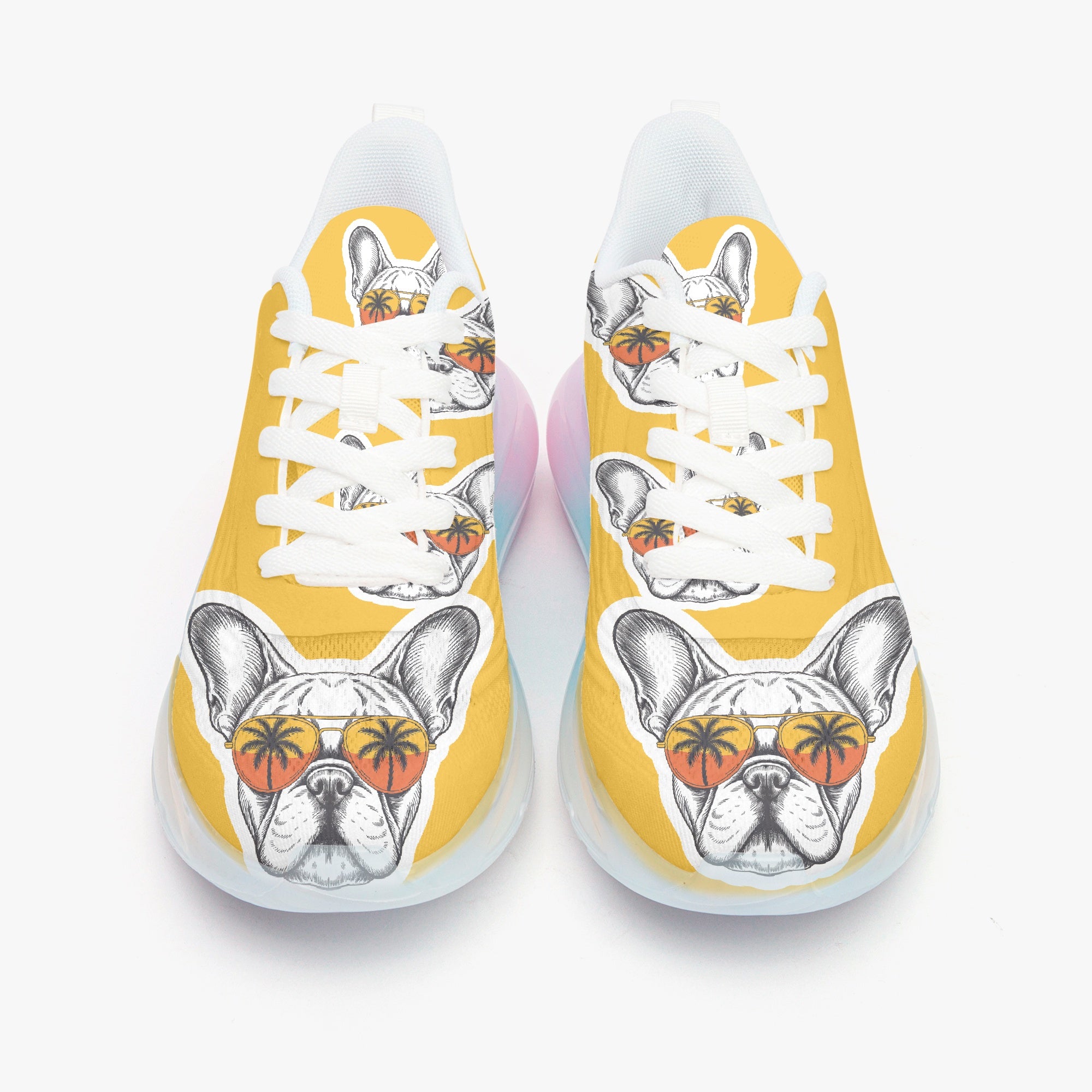 French Bulldog Lightweight Canvas Sneakers for Frenchie Enthusiasts-fadou