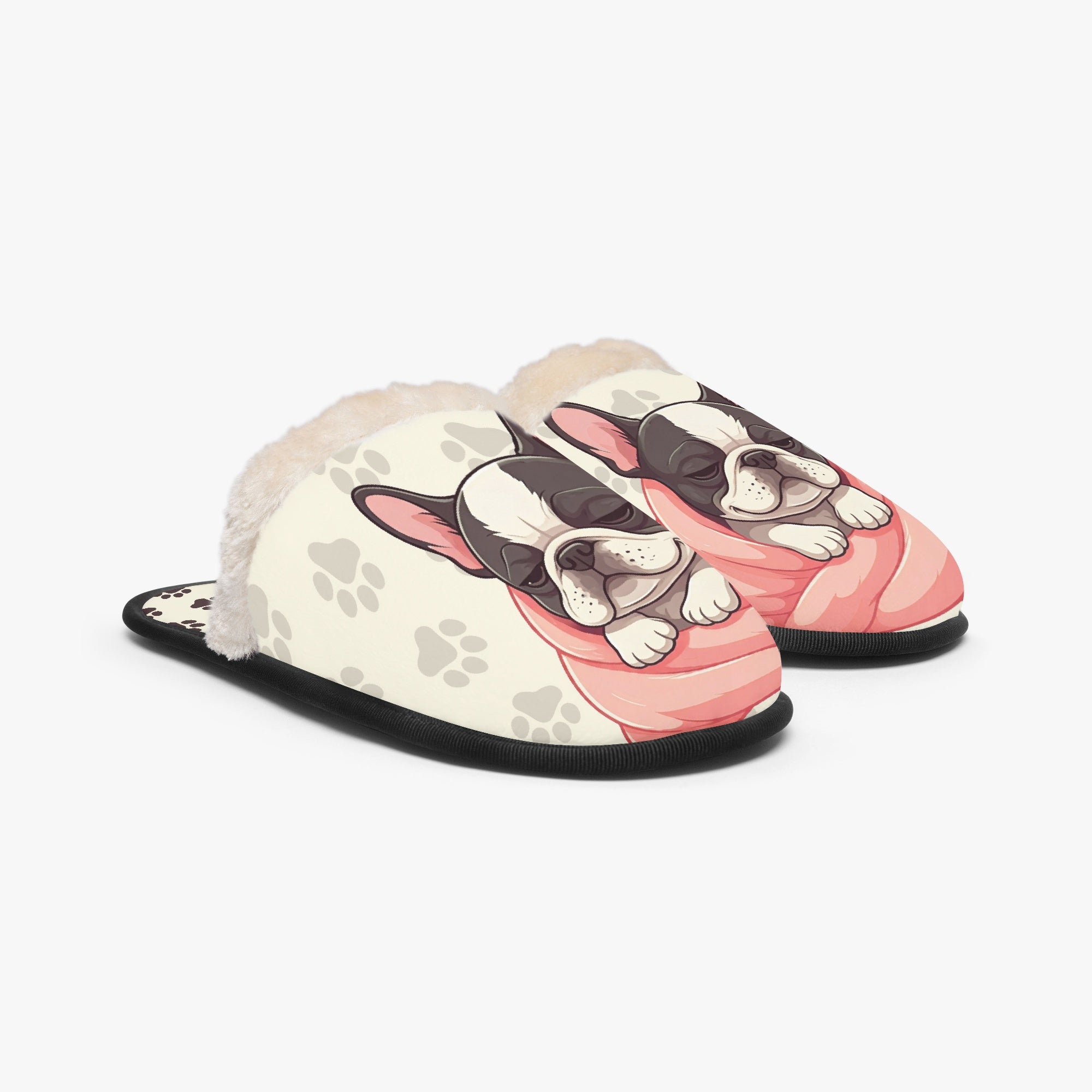 French Bulldog Winter Soft House Shoes for Everyday Wear-fadou