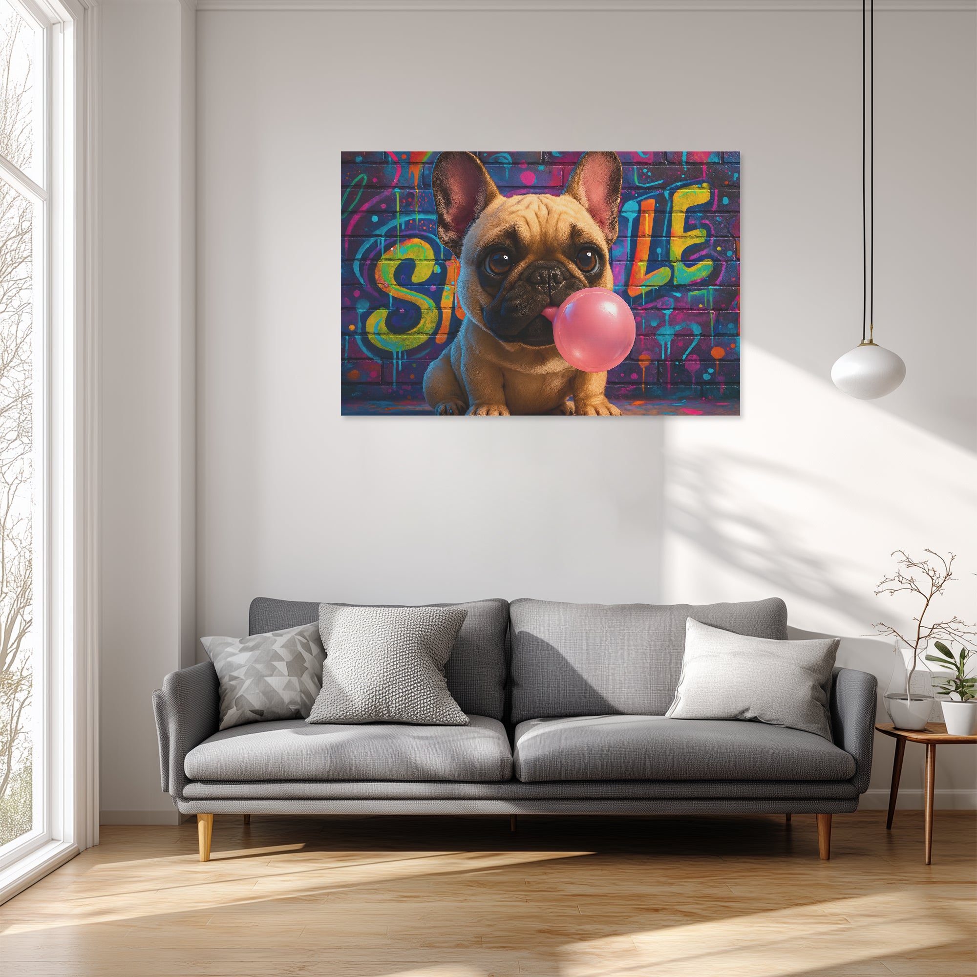Winston Adorable Framed Poster for Frenchie Enthusiasts-fadou