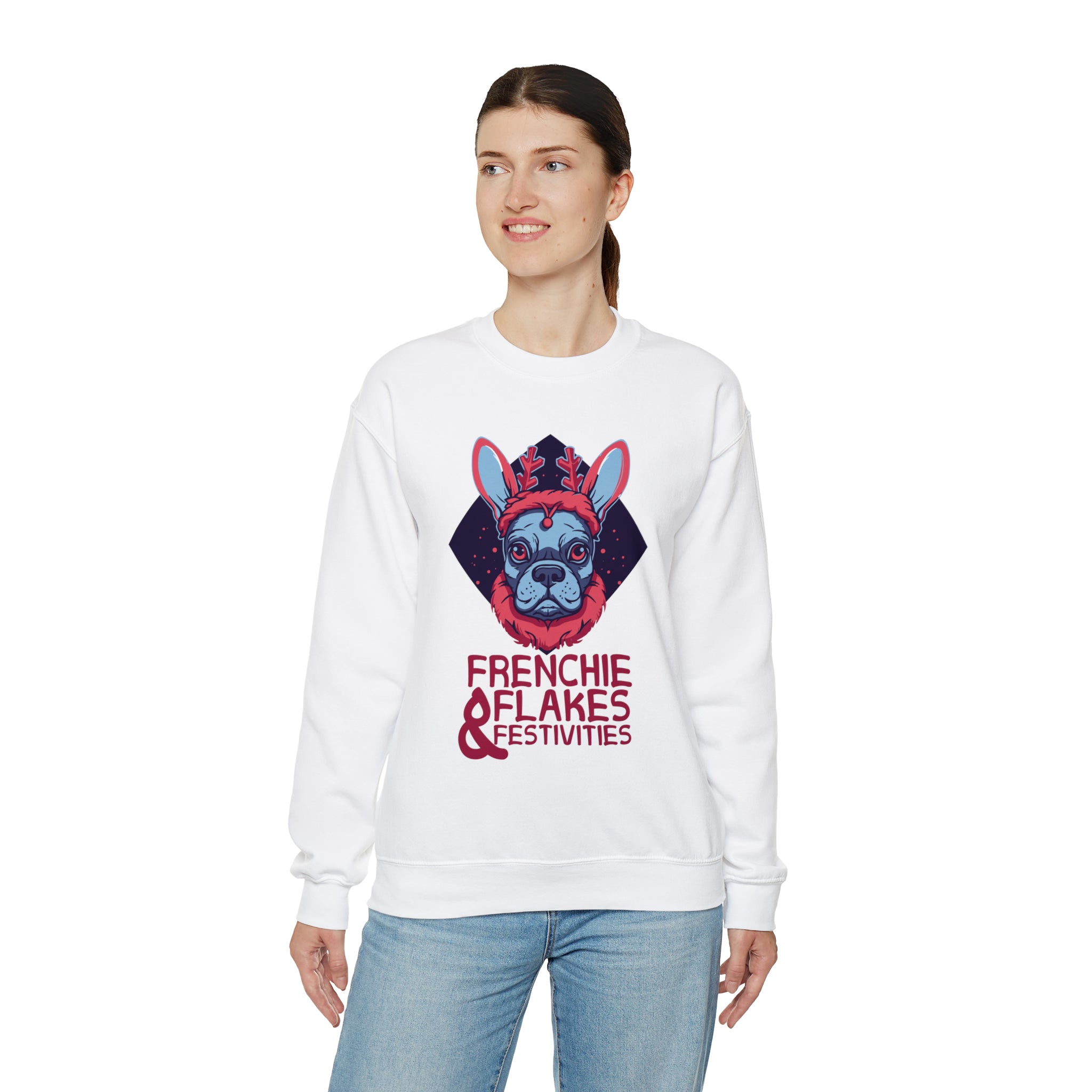 Frenchie Festivities Sweater - Unisex Sweatshirt for Cozy Nights-fadou