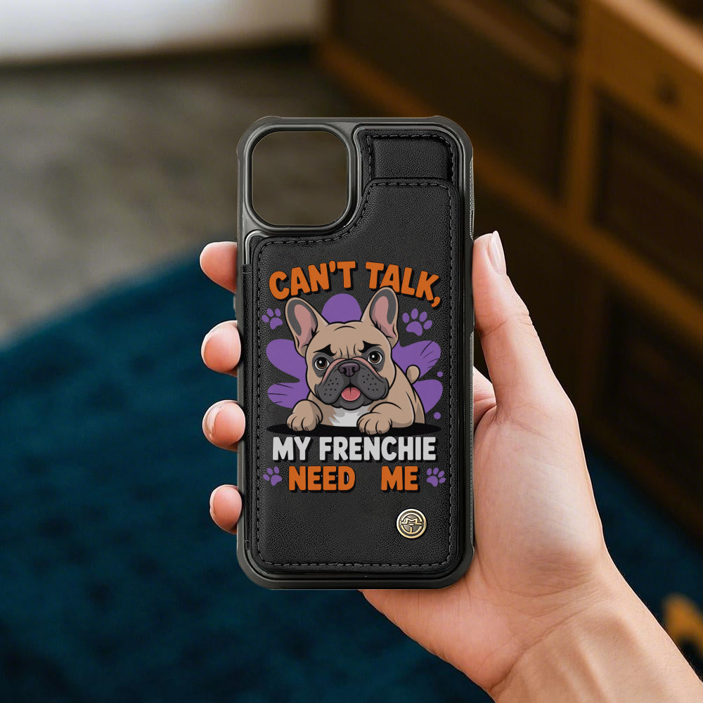 Ginger French Bulldog Slim Wallet for Frenchie Enthusiasts-fadou