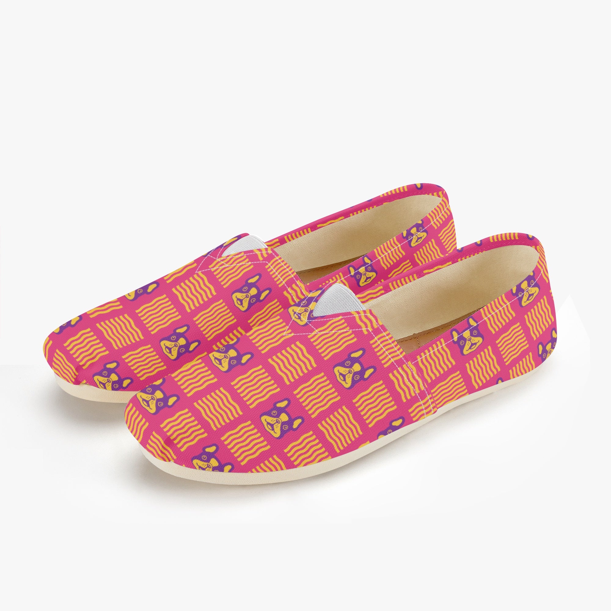 French Bulldog Casual Canvas Sneakers for Everyday Wear-fadou