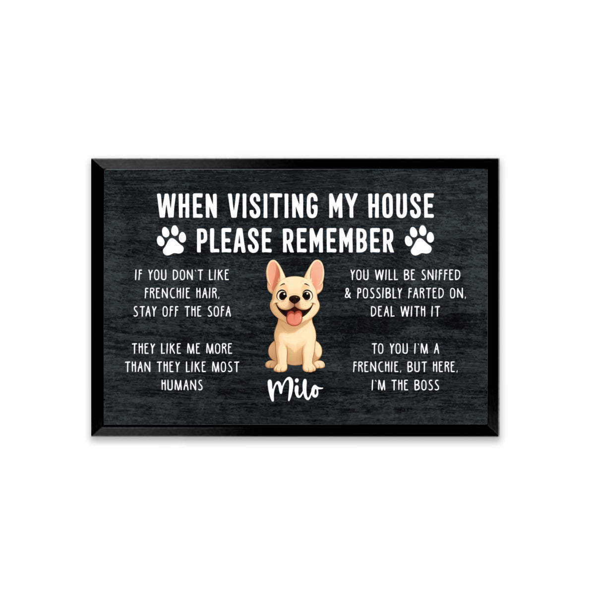 French Bulldog Personalized Framed Poster for Dog Park Days-fadou