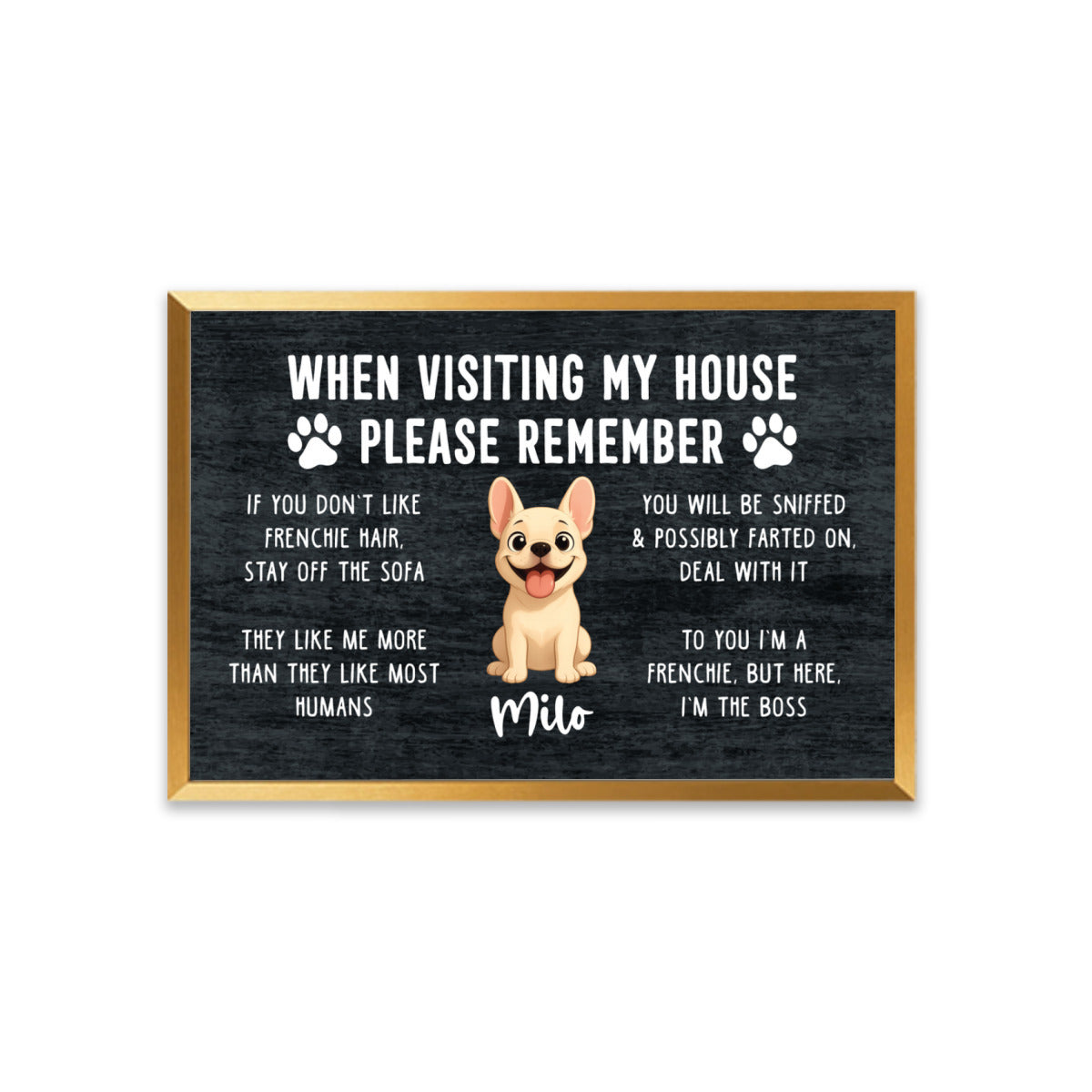 French Bulldog Personalized Framed Poster for Dog Park Days-fadou