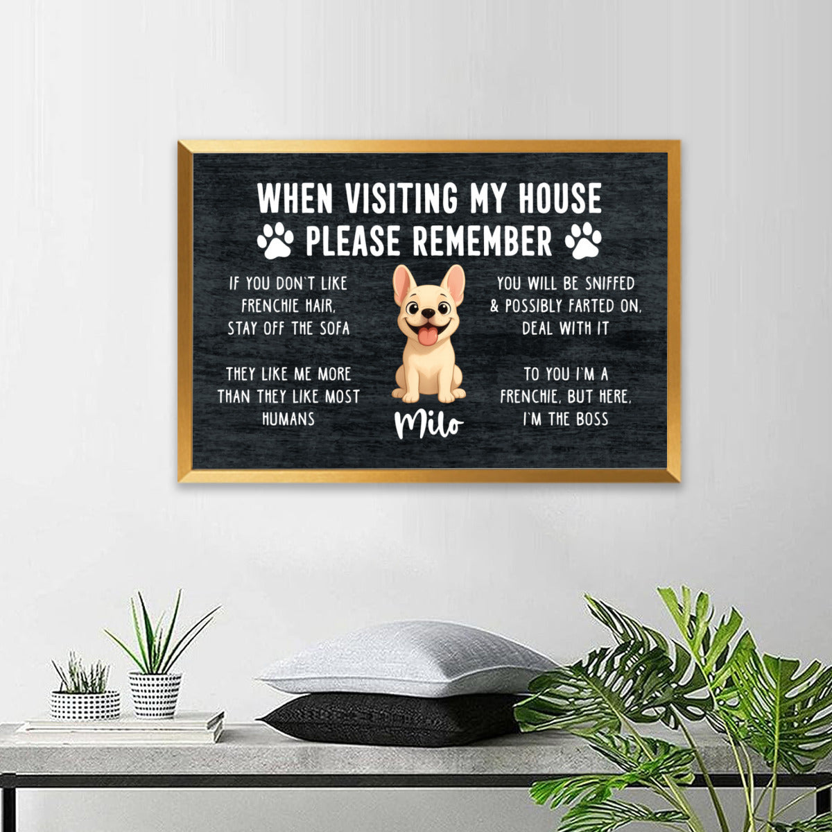 French Bulldog Personalized Framed Poster for Dog Park Days-fadou
