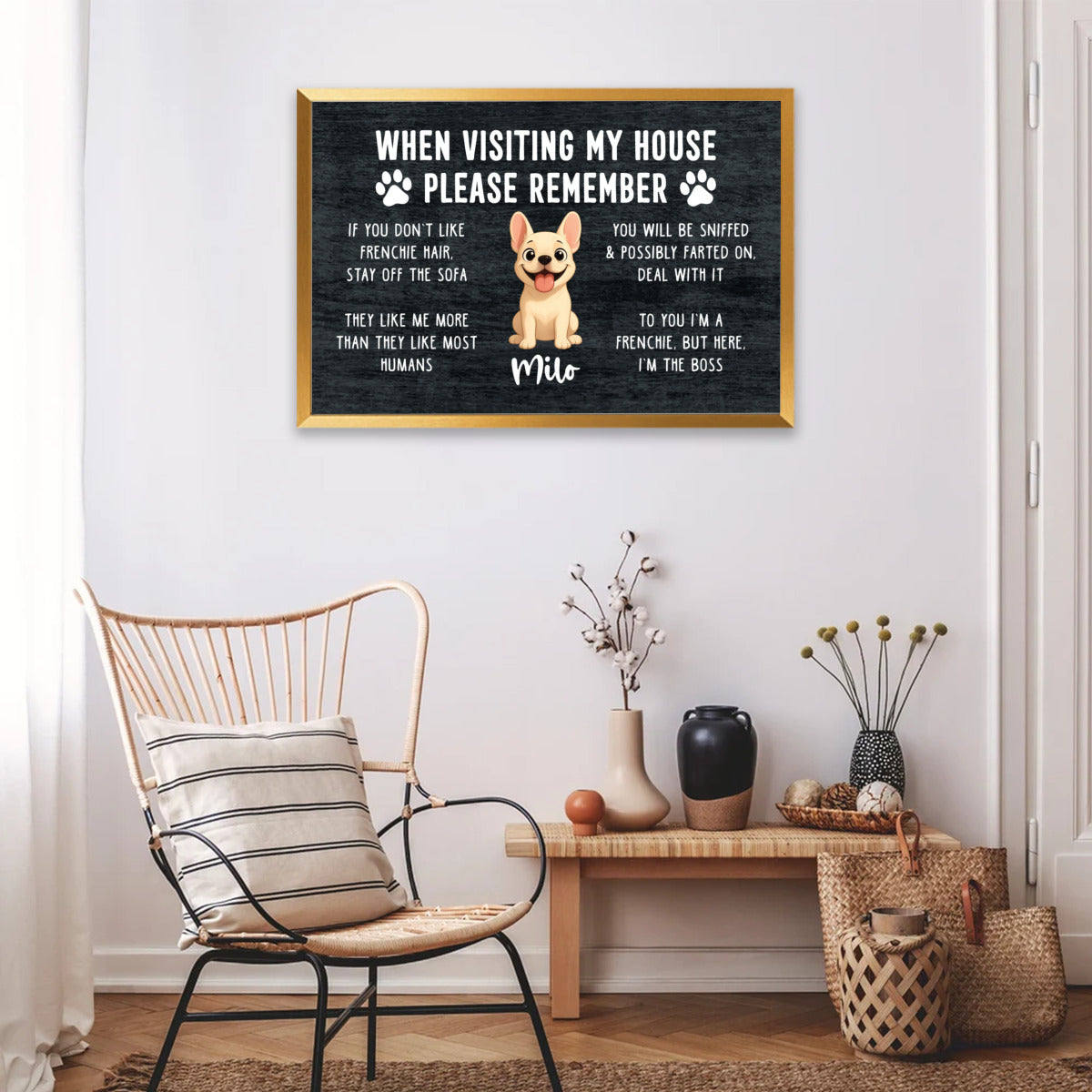 French Bulldog Personalized Framed Poster for Dog Park Days-fadou