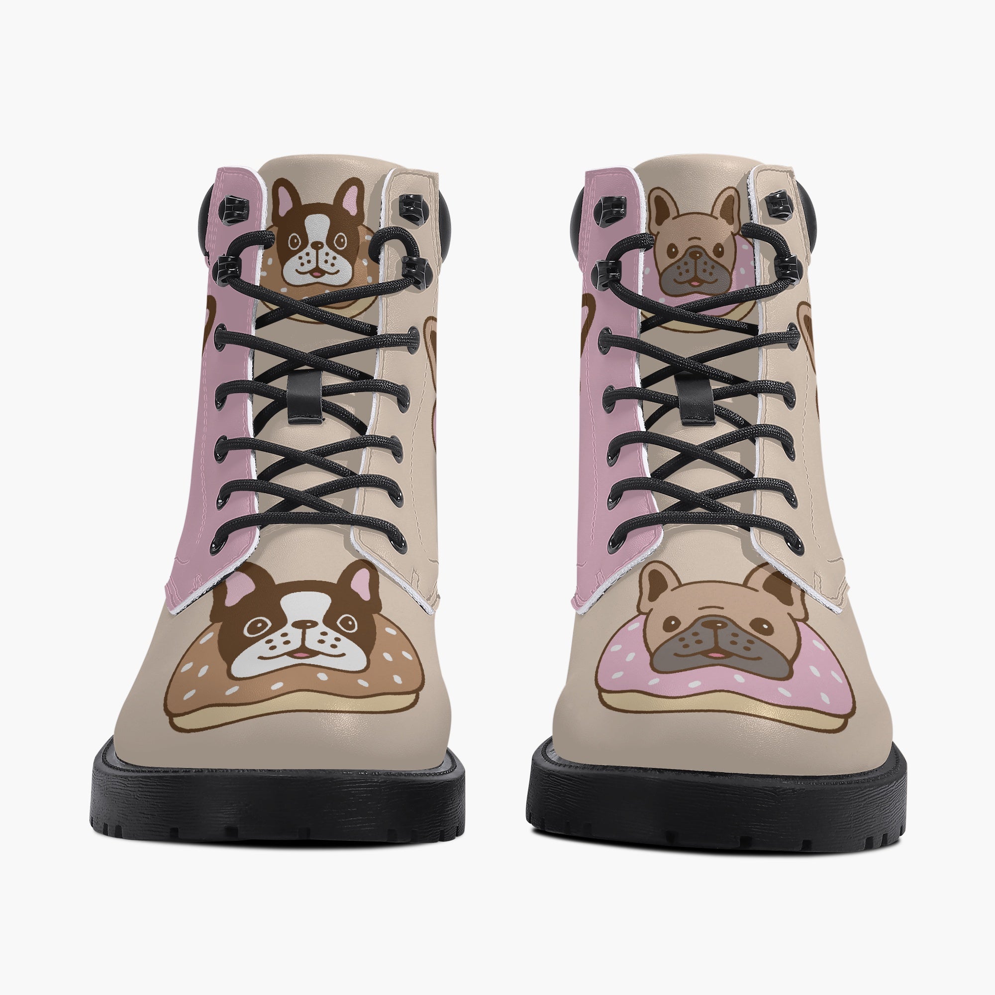 French Bulldog Casual Leather Boots for Dog Moms & Dads-fadou