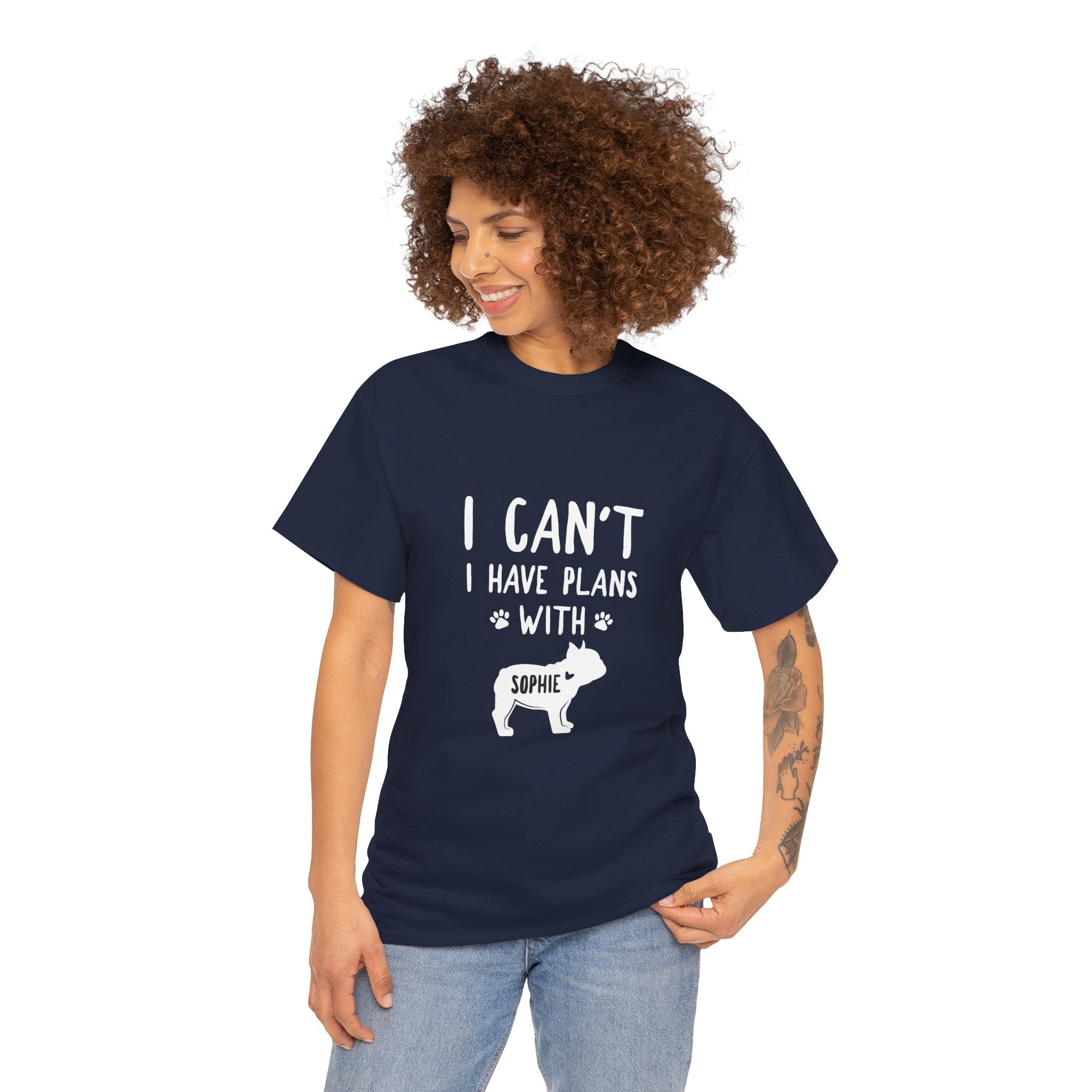 French Bulldog Custom Cotton T-Shirt for Bulldog Owners-fadou