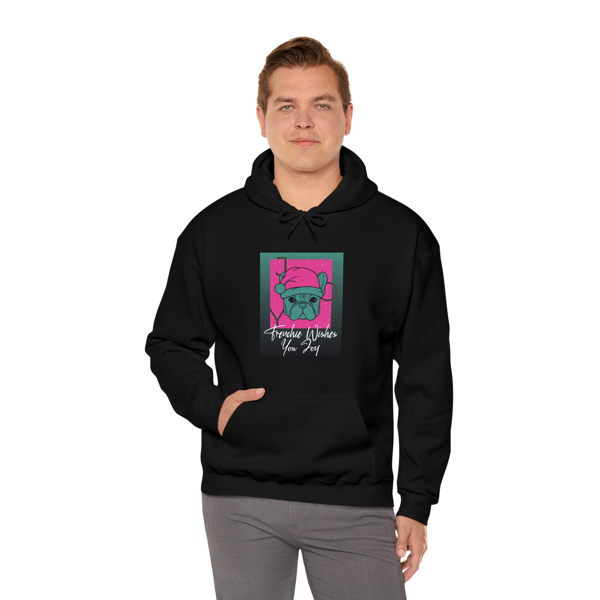 Frenchie Wishes Unisex Hoodie for Travel Comfort and Safety-fadou