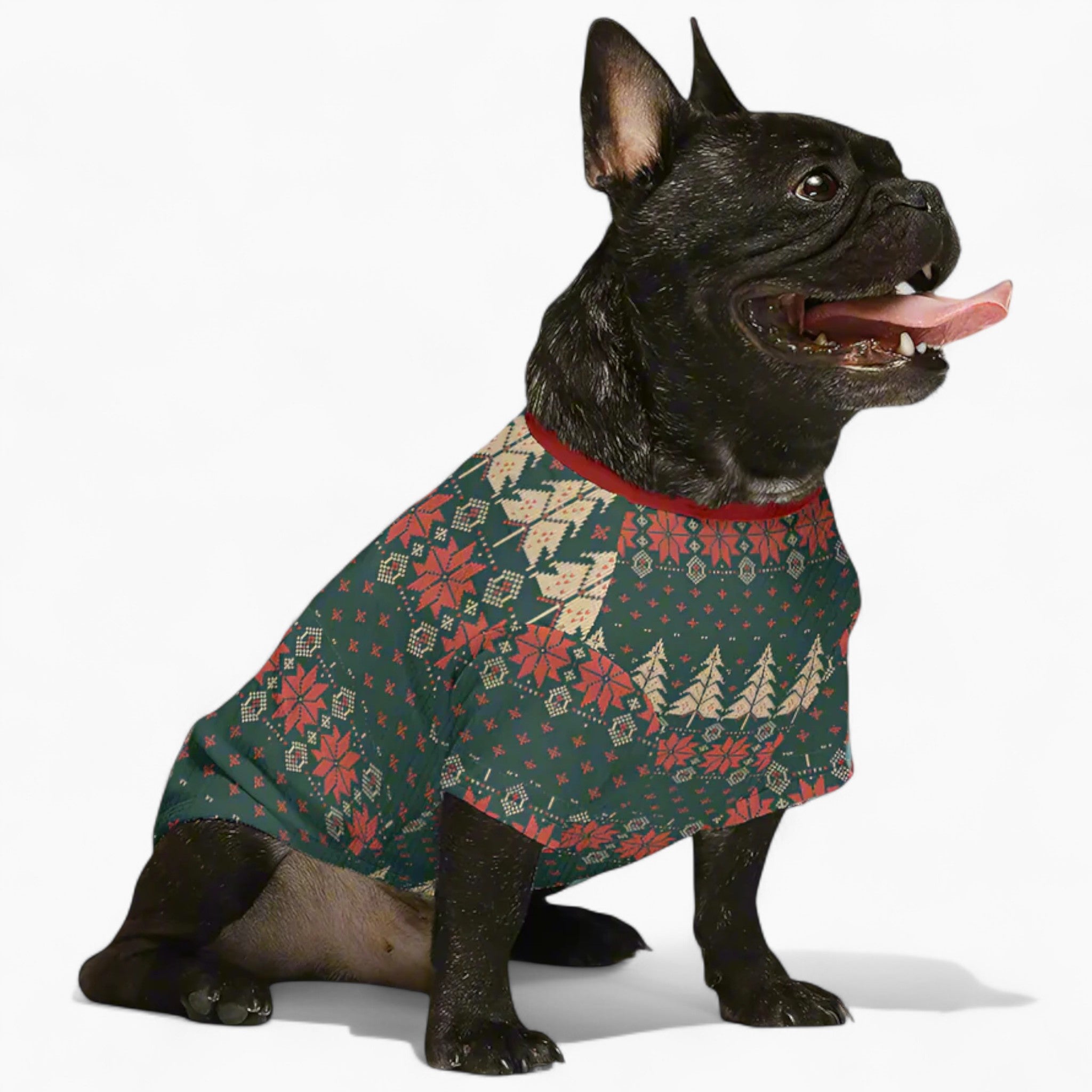 French Bulldog Christmas Pet Sweater for Training Sessions-fadou