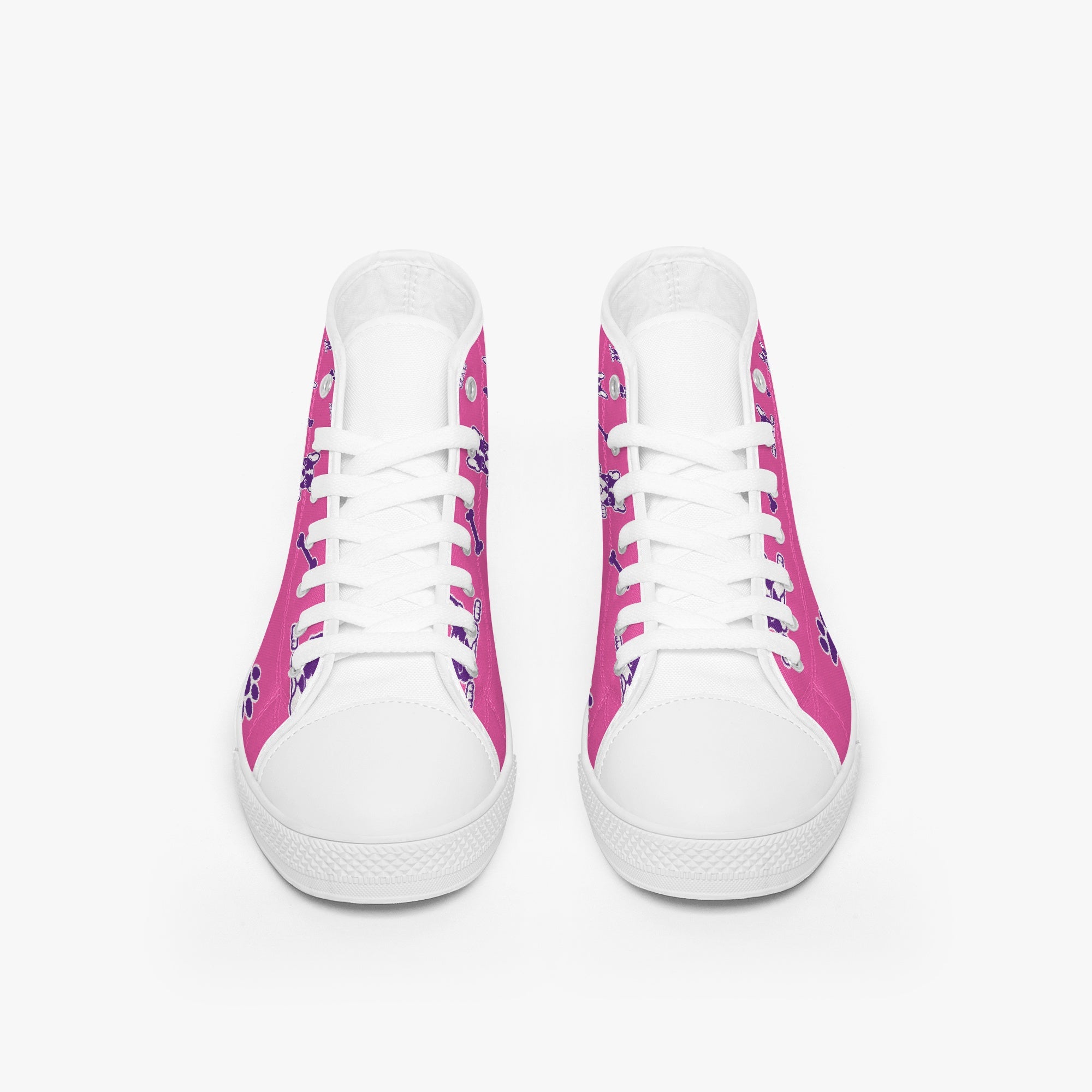 French Bulldog High-Top Classic Sneakers for Dog Park Days-fadou