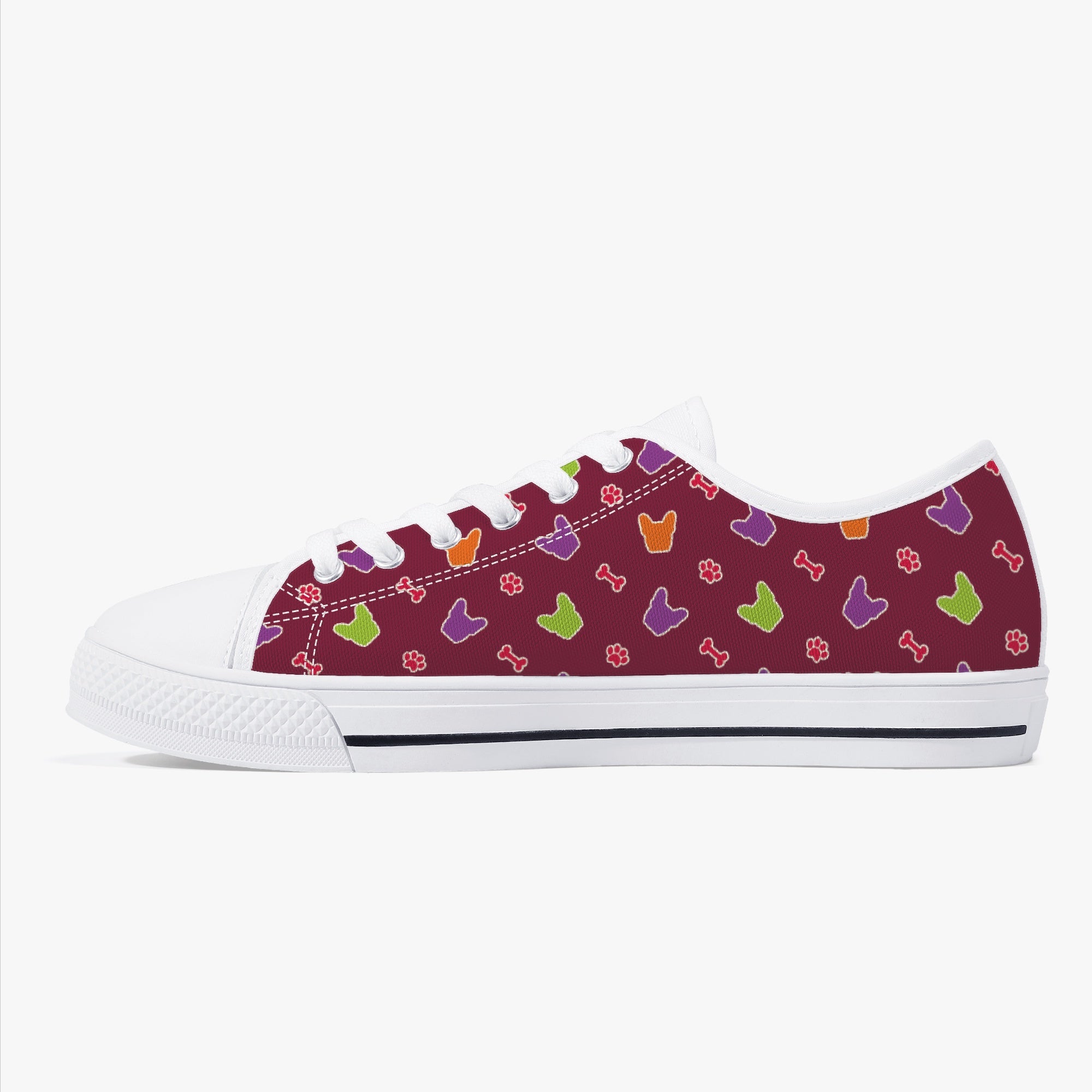 French Bulldog Classic High-Top Shoes for Frenchie Fans-fadou