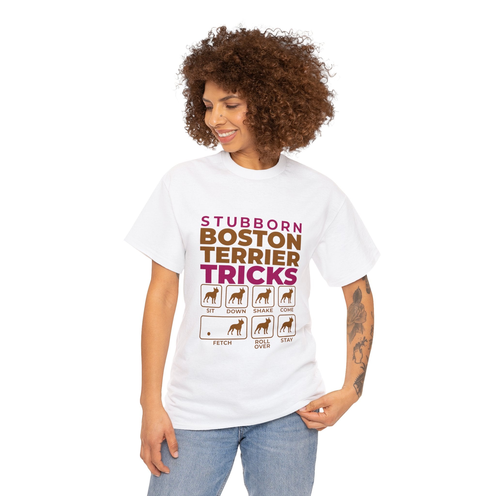 Beau - Unisex Tshirts for Boston Terrier Lovers for Bulldog Owners-fadou