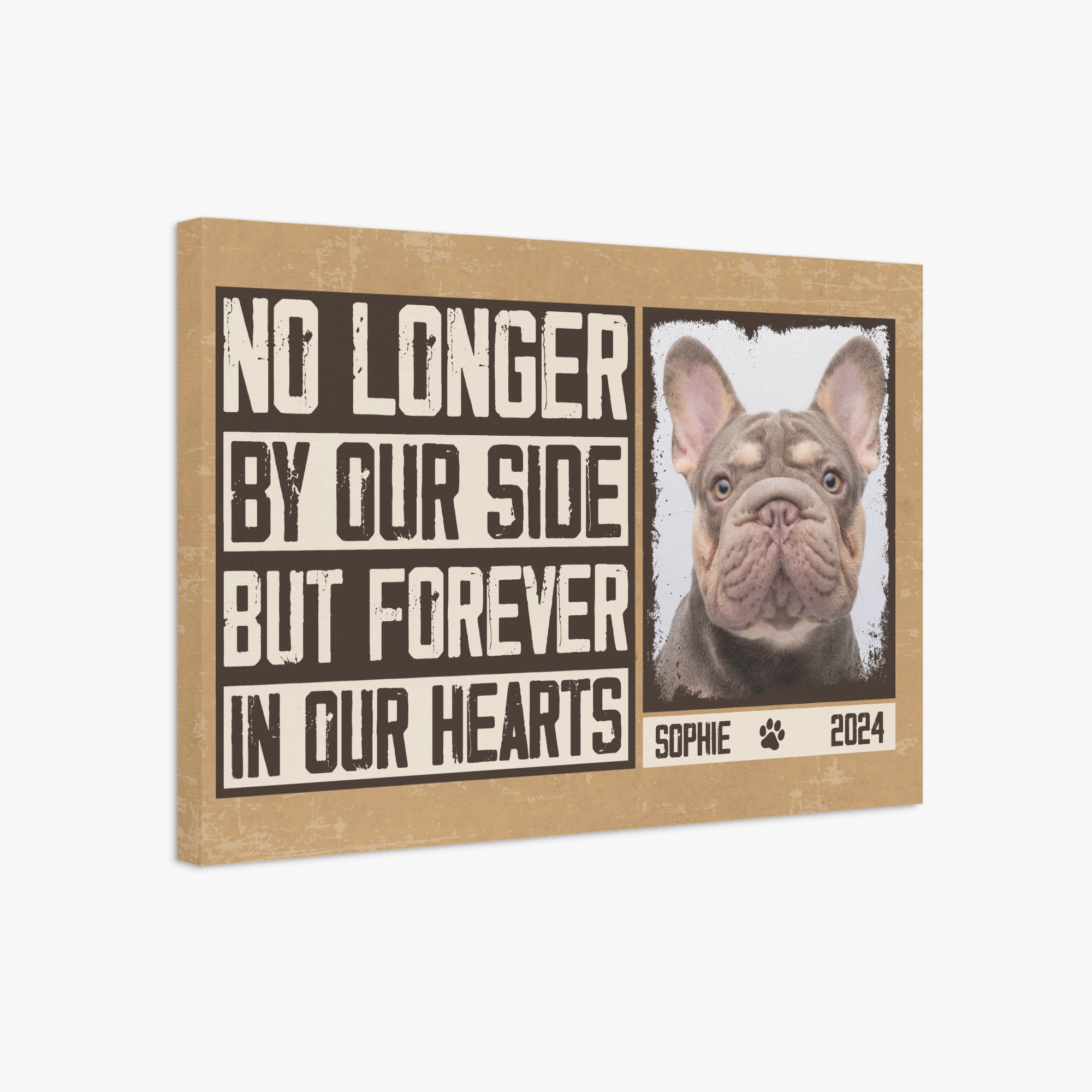 Frenchie Personalized Canvas Wall Art for Dog Moms & Dads-fadou