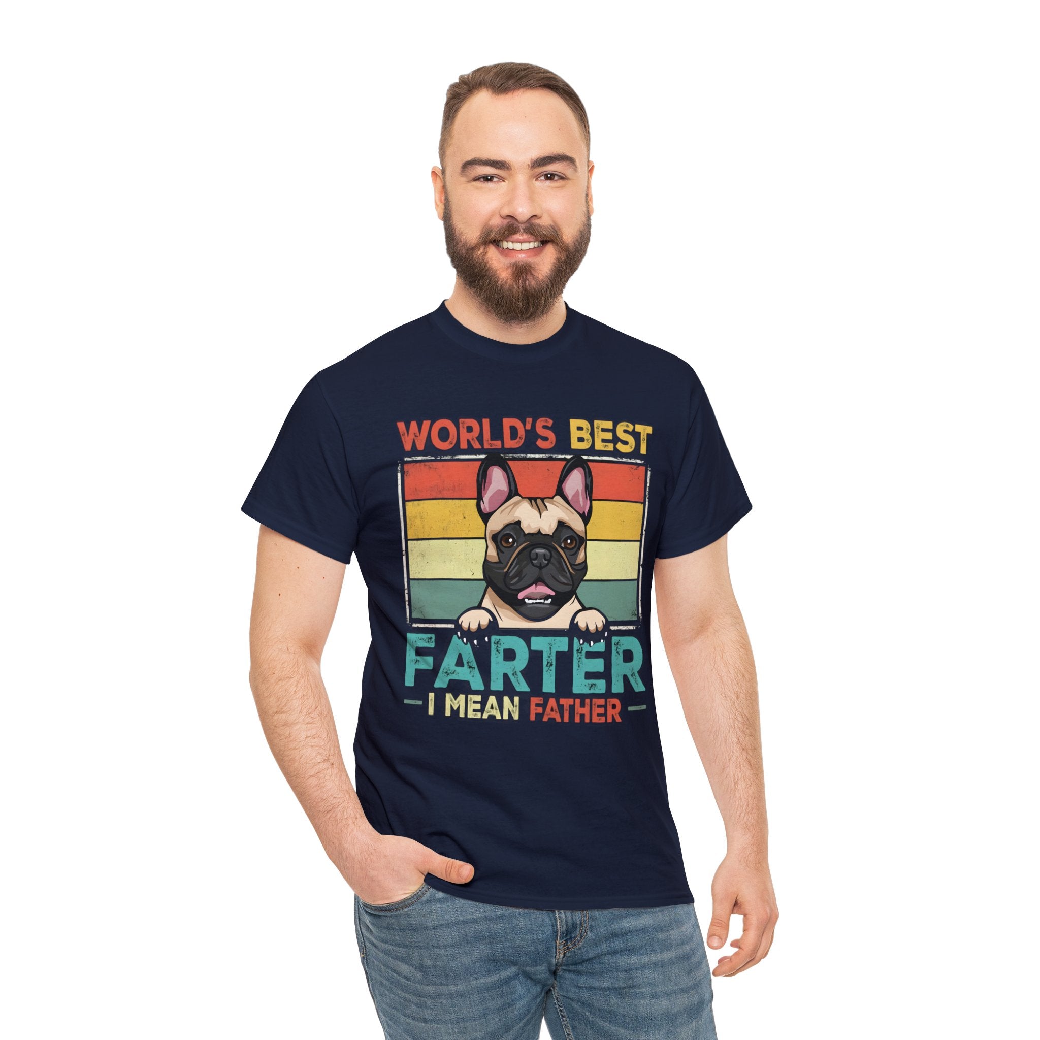 French Bulldog Cotton Cotton T-Shirt for Frenchie Enthusiasts-fadou