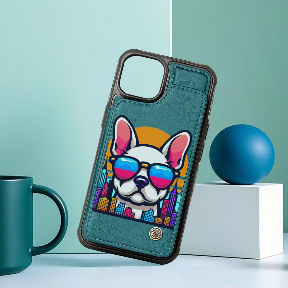 Hank French Bulldog Slim Wallet for Frenchie Enthusiasts-fadou