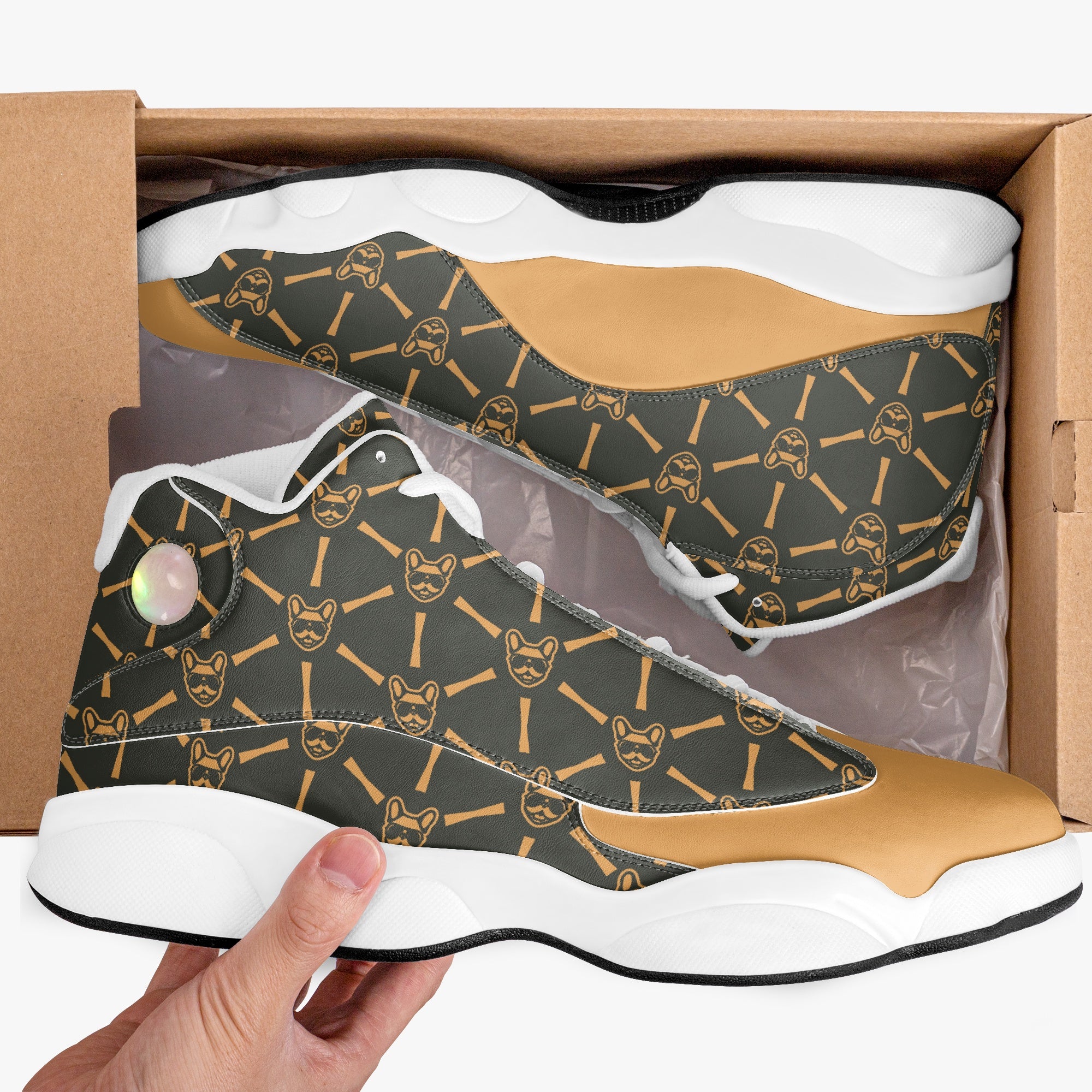 Pickles French Bulldog Canvas Sneakers for Frenchie Fans-fadou