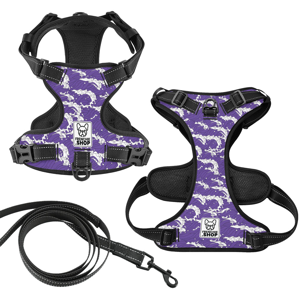 French Bulldog No-Pull Chest Harness for Brachycephalic Dogs-fadou