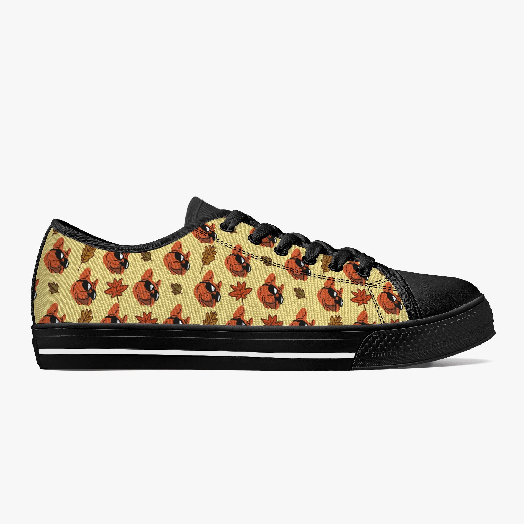 Low-Top Classic Casual Footwear for Frenchie Enthusiasts-fadou