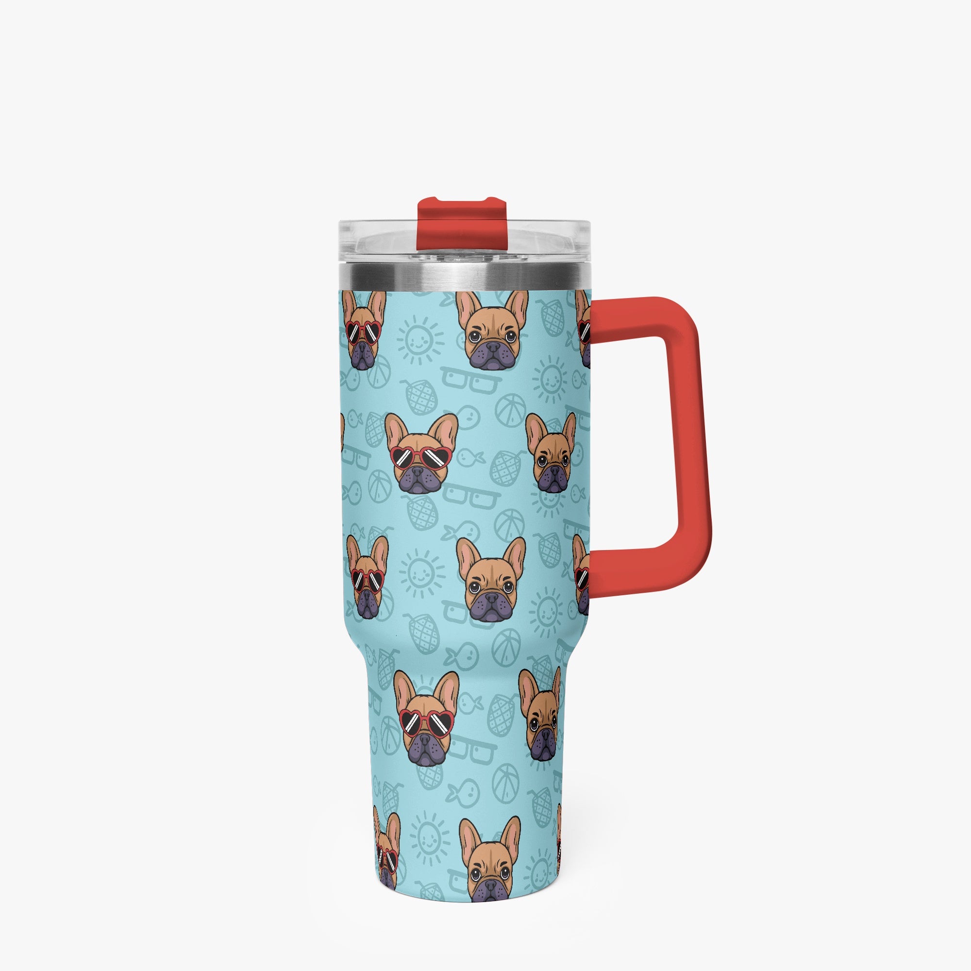 Luca French Bulldog Stainless Tumbler for Bulldog Owners-fadou
