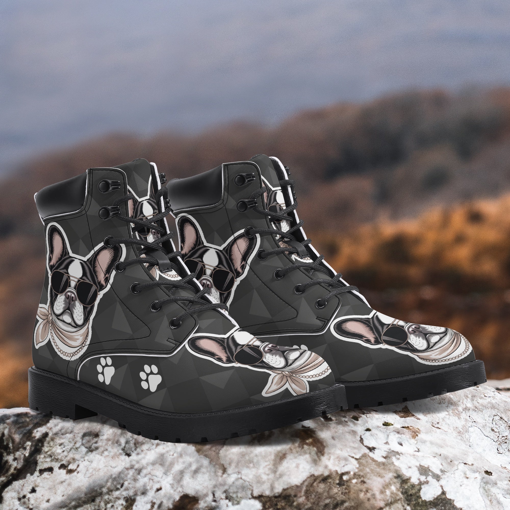 French Bulldog Leather Leather Boots for Dog Moms & Dads-fadou