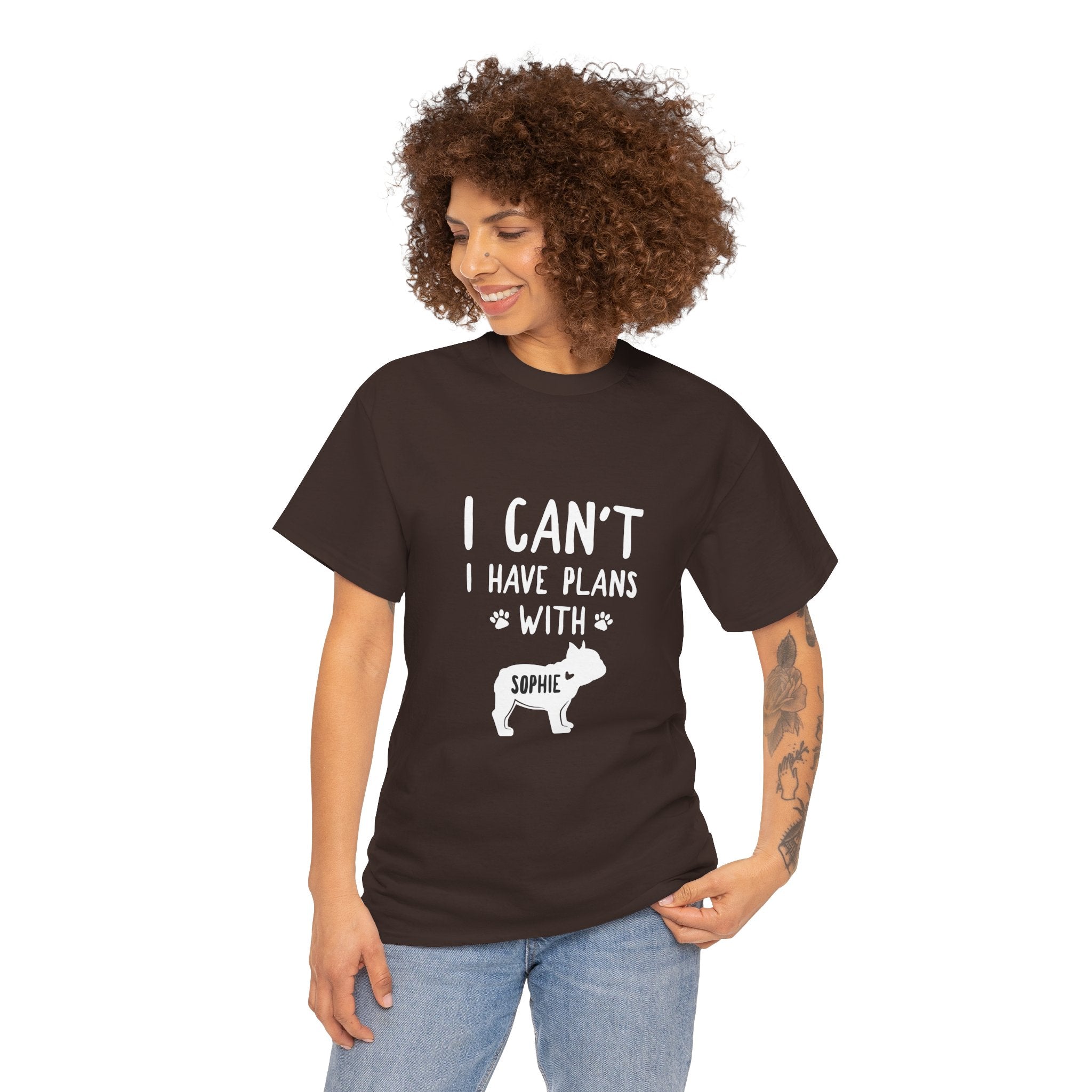 French Bulldog Custom Cotton T-Shirt for Bulldog Owners-fadou