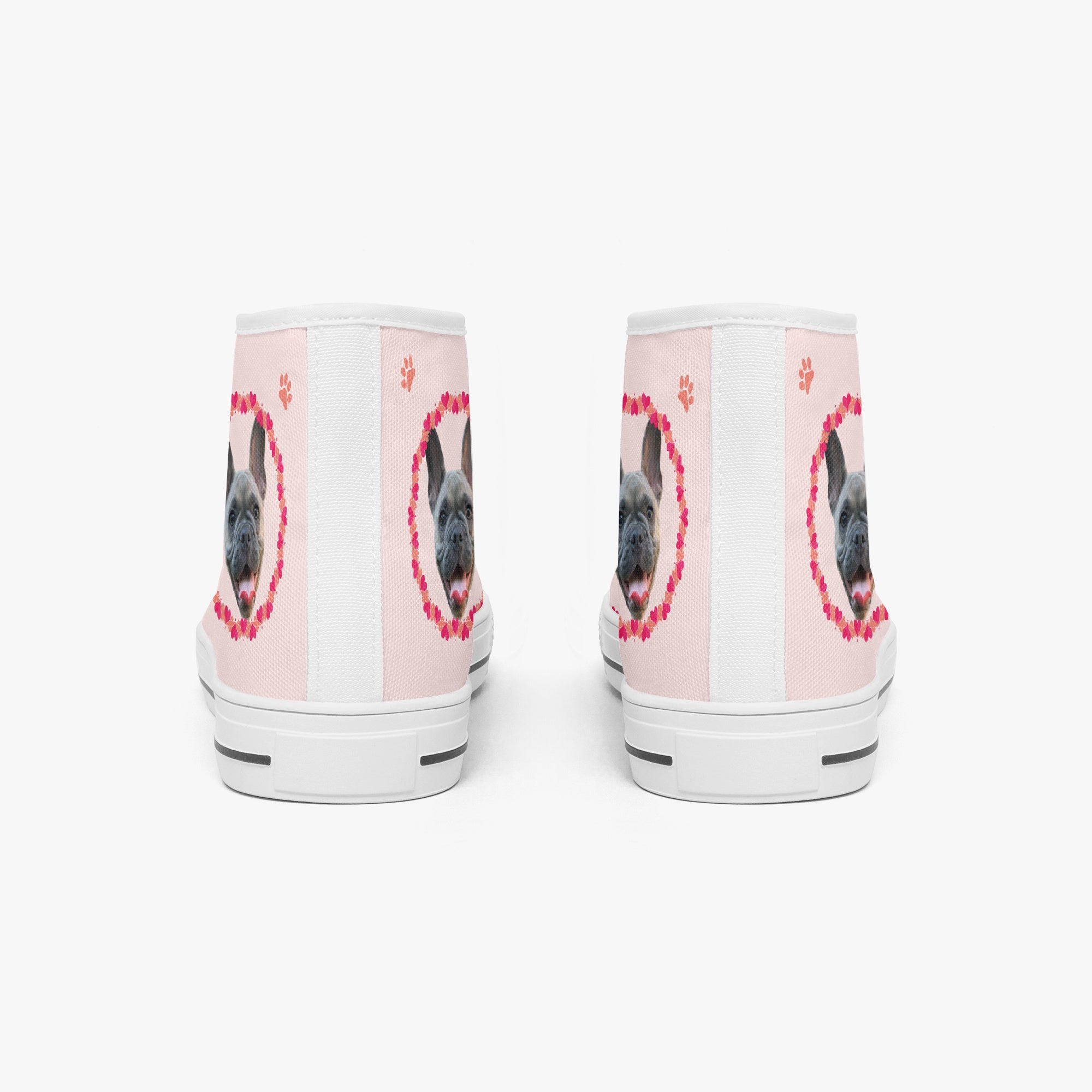 French Bulldog Personalized Canvas Sneakers for Bulldog Owners-fadou