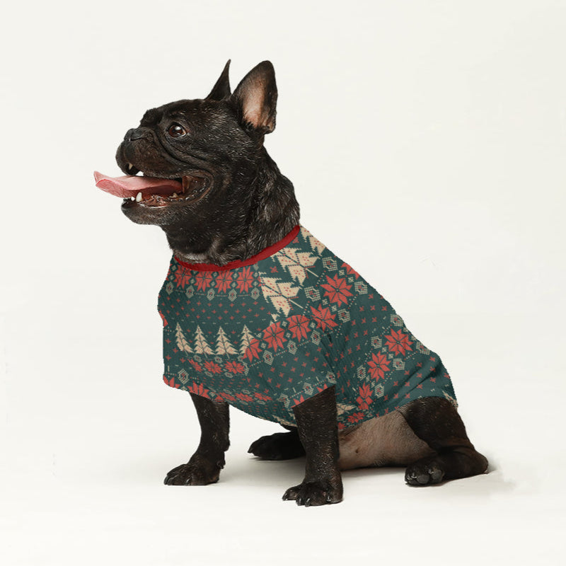 French Bulldog Christmas Pet Sweater for Training Sessions-fadou