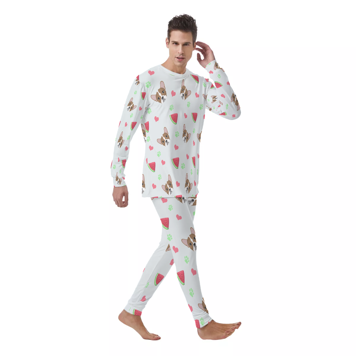 OZZY French Bulldog Cotton Pajamas for Frenchie Enthusiasts-fadou