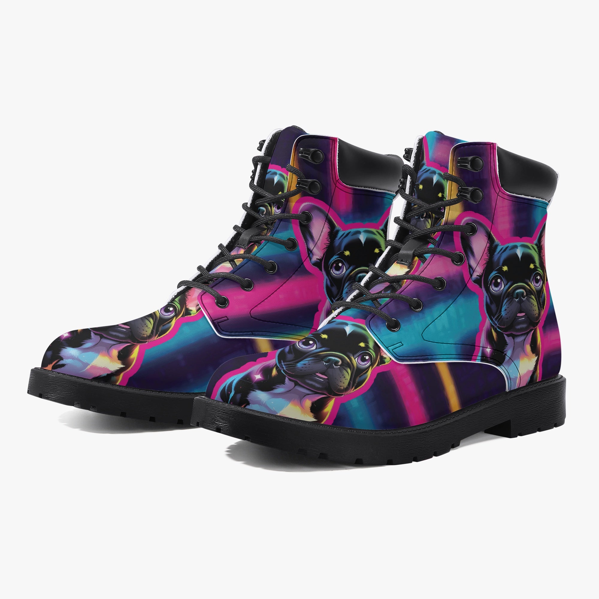 Adrienne Leather Ankle Booties for Frenchie Enthusiasts-fadou