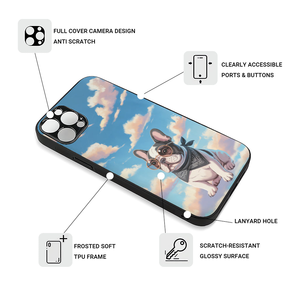 Lady French Bulldog Phone Case for Frenchie Enthusiasts-fadou