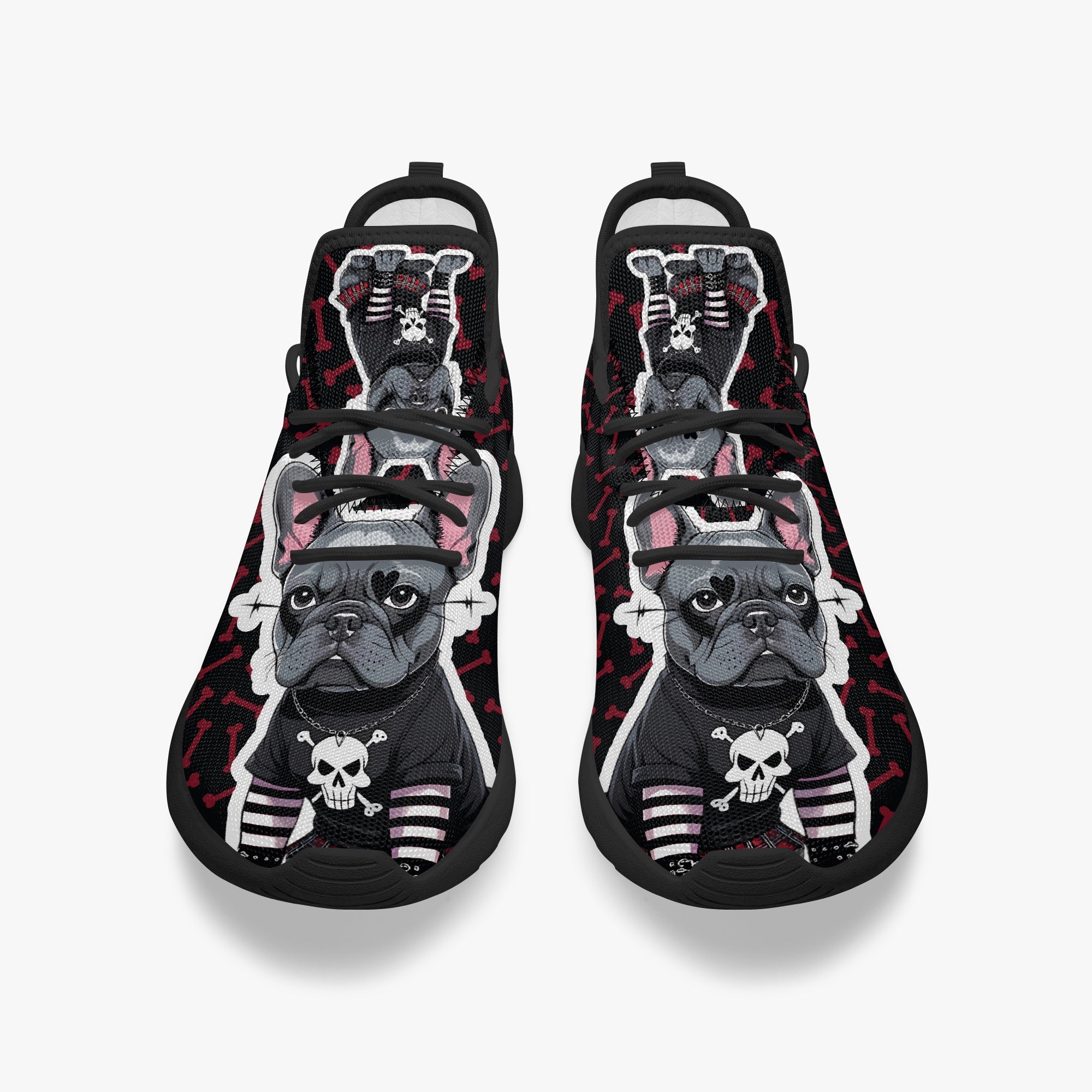 French Bulldog Canvas Sneakers for Frenchie Enthusiasts-fadou