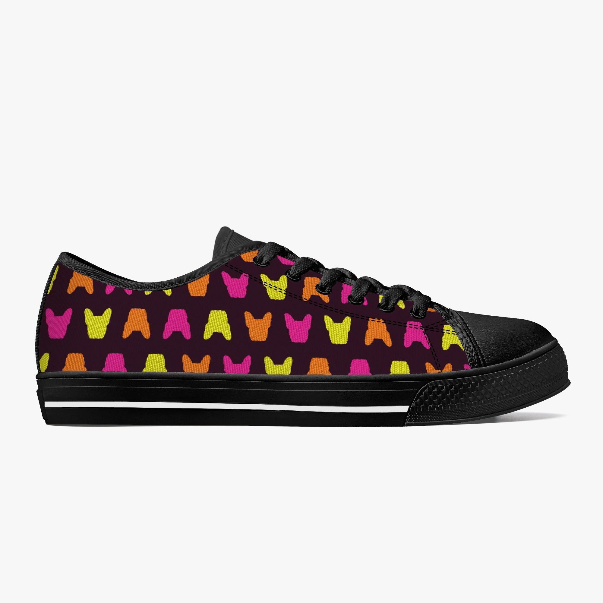 French Bulldog Classic High-Top Shoes for Everyday Wear-fadou