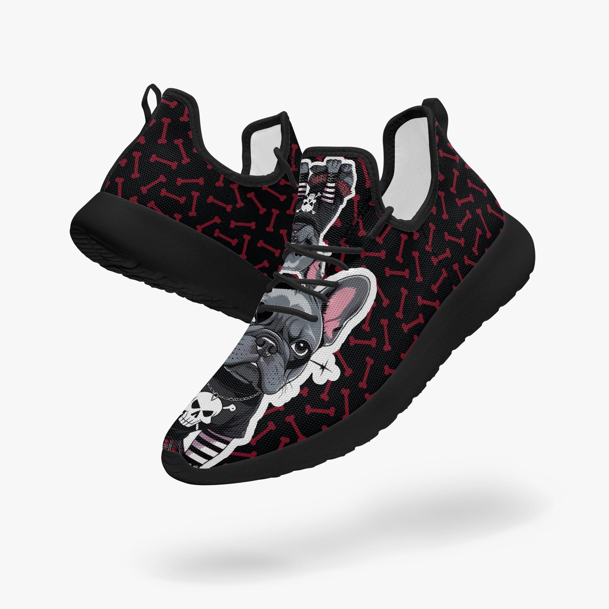 French Bulldog Canvas Sneakers for Frenchie Enthusiasts-fadou