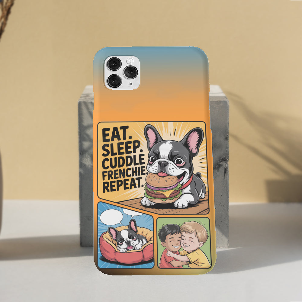 Teddy French Bulldog Slim Phone Shell for Frenchie Fans-fadou