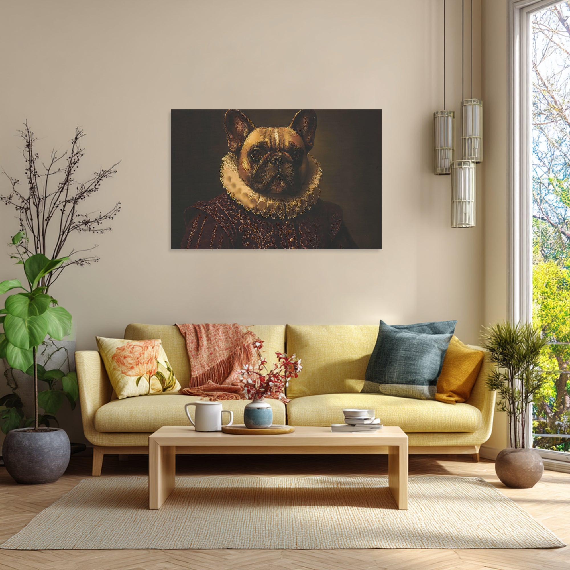 French Bulldog Adorable Canvas Wall Art for Pet Culture-fadou