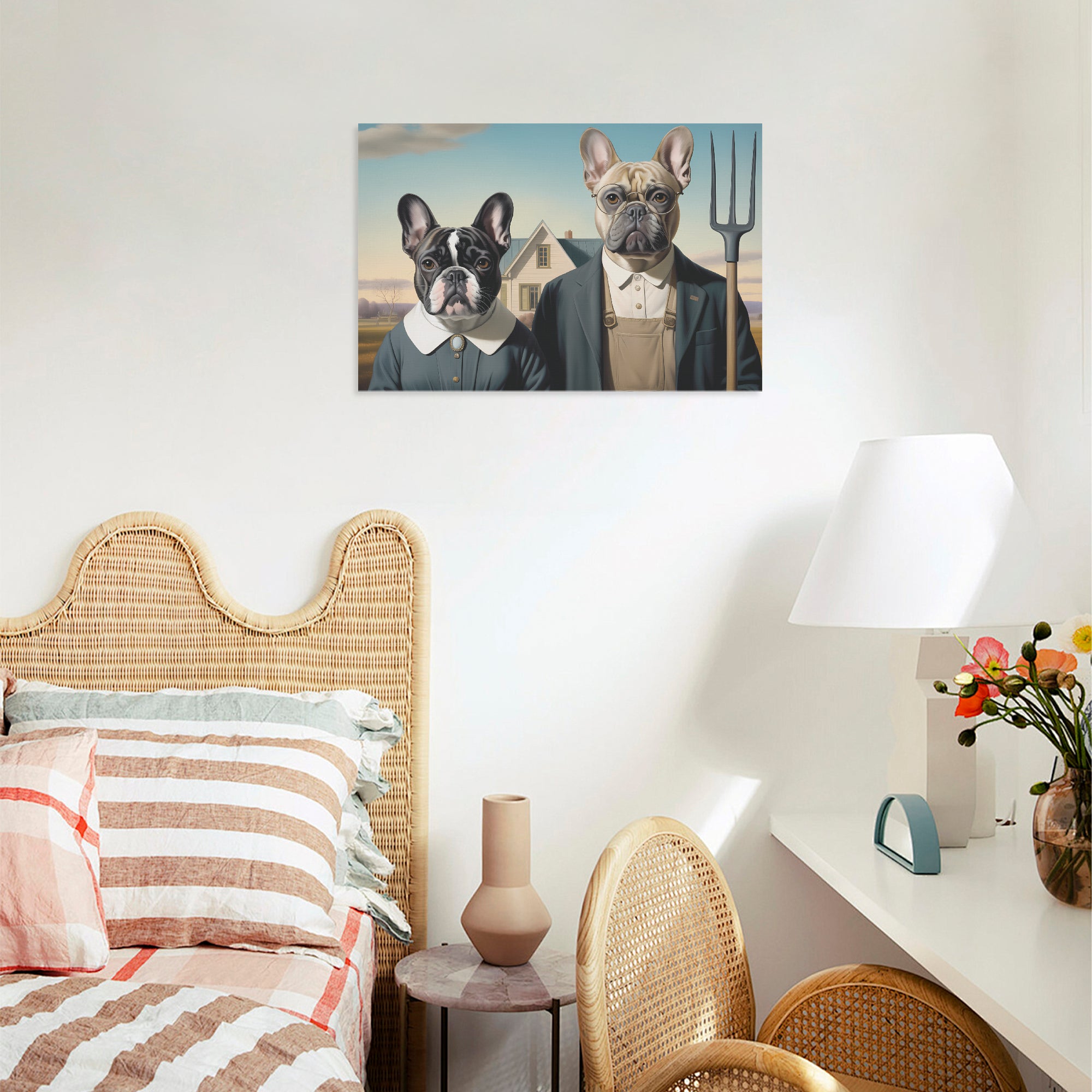 French Bulldog Adorable Framed Poster for Everyday Wear-fadou