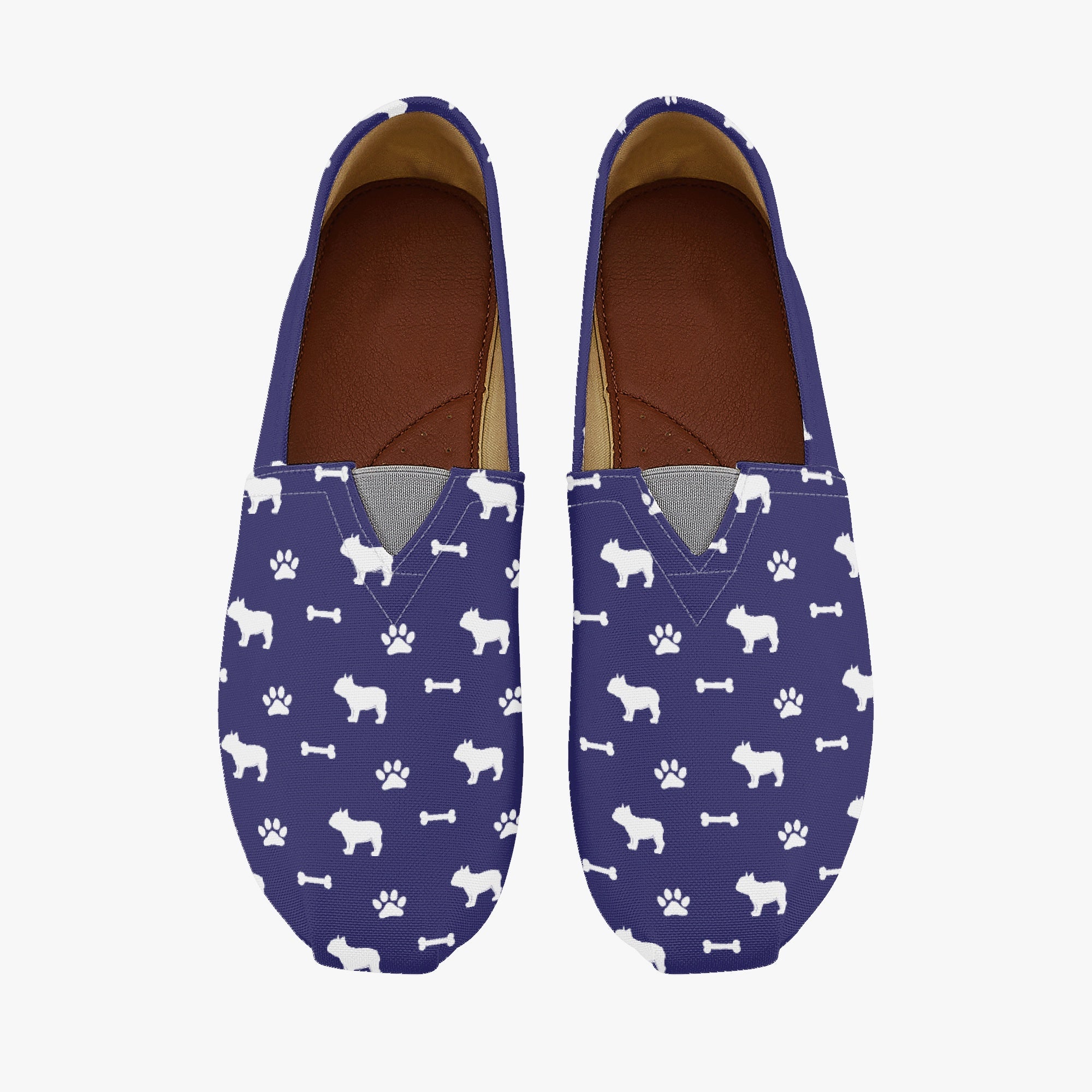 French Bulldog Casual Canvas Sneakers for Frenchie Enthusiasts-fadou