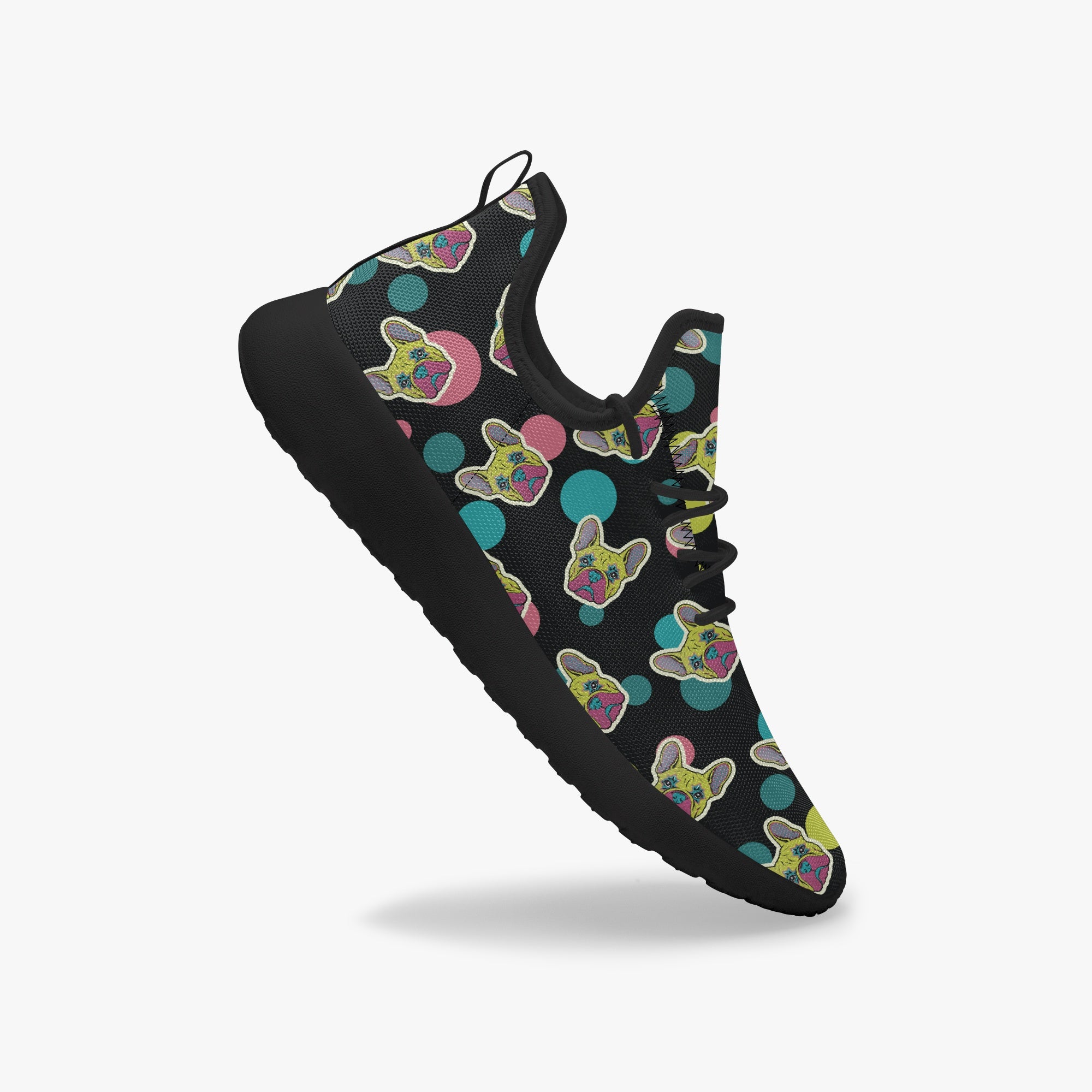 French Bulldog Classic High-Top Shoes for Bulldog Owners-fadou