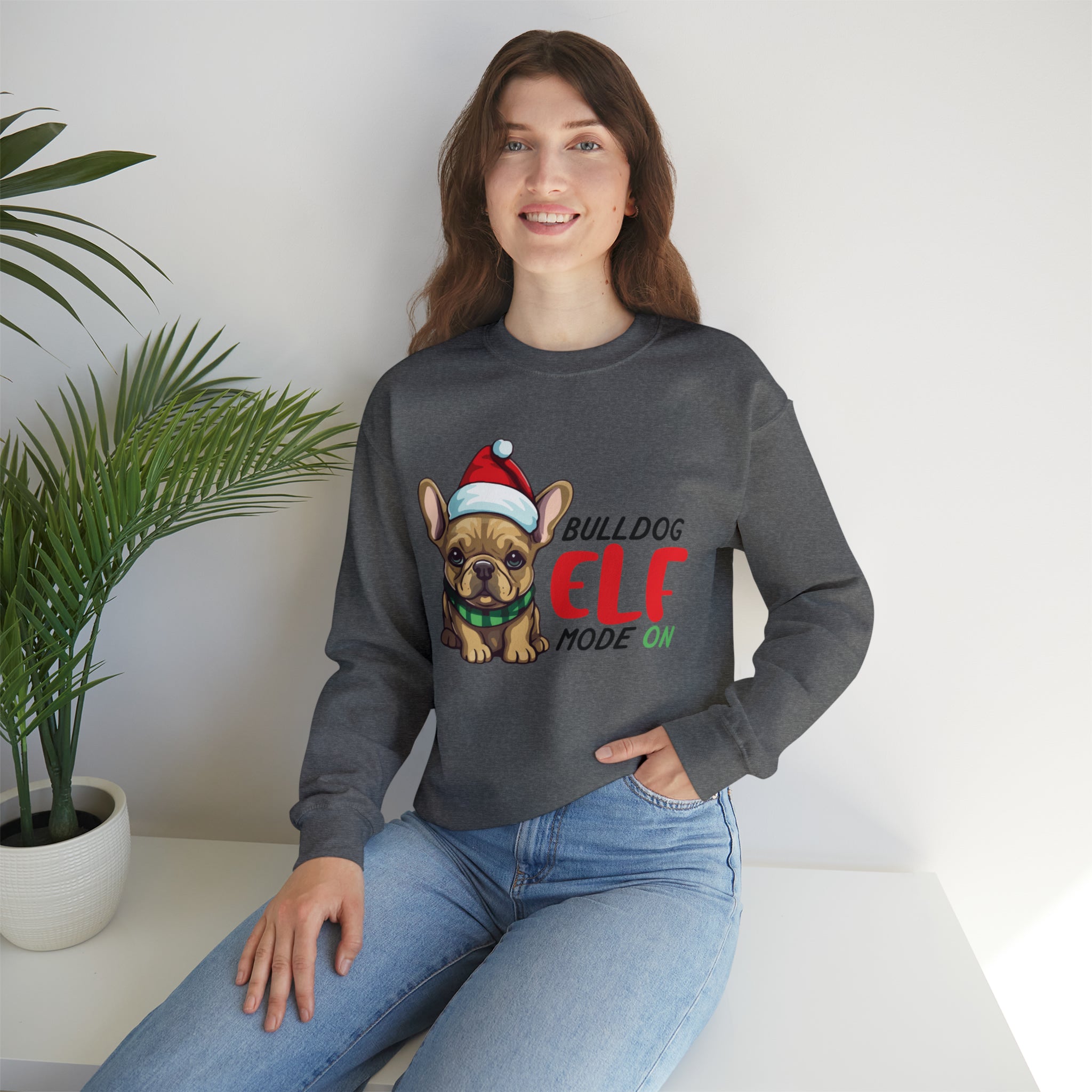 ELF French Bulldog Cotton Sweatshirt for Dog Moms & Dads-fadou