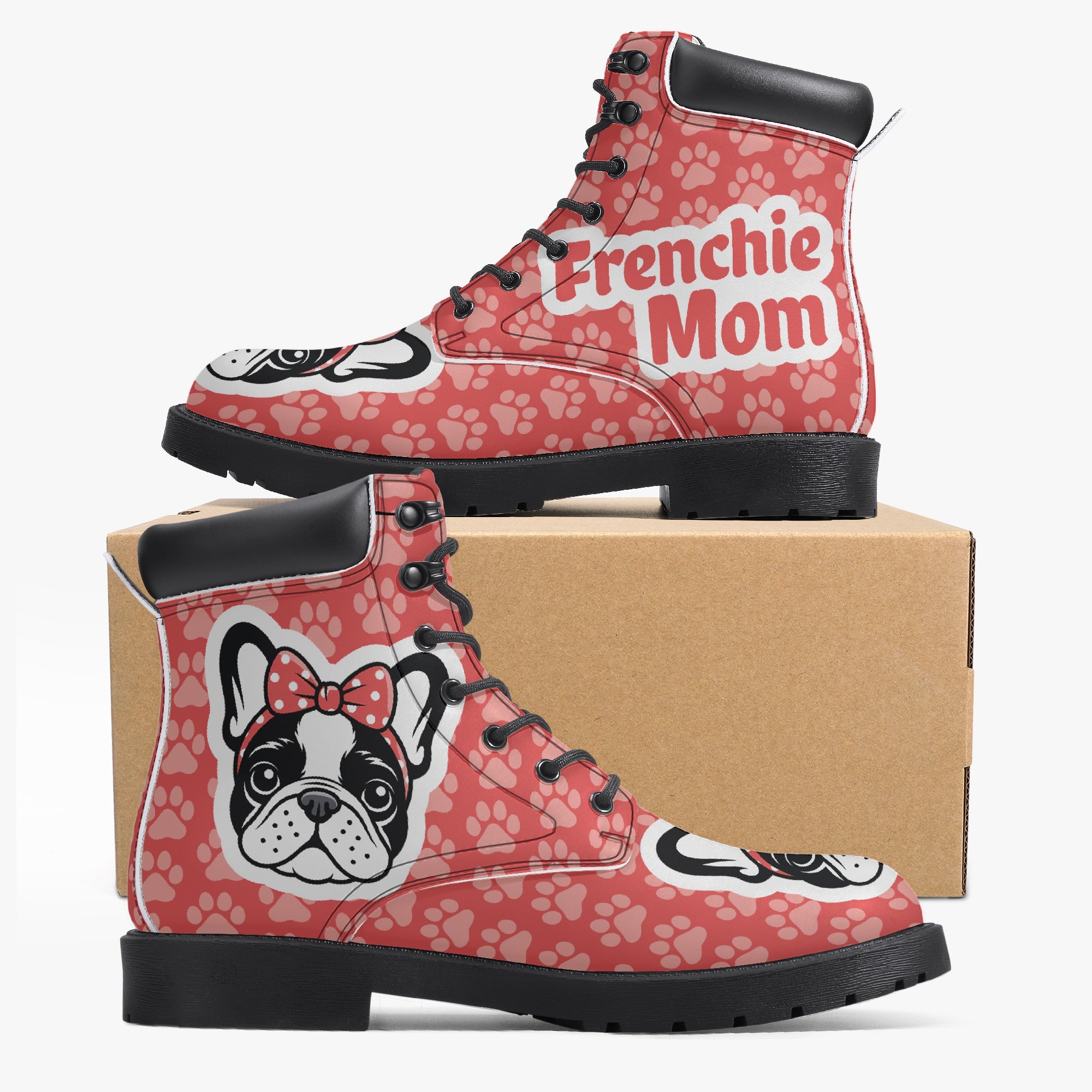 Marcel French Bulldog Casual Boots for Frenchie Enthusiasts-fadou