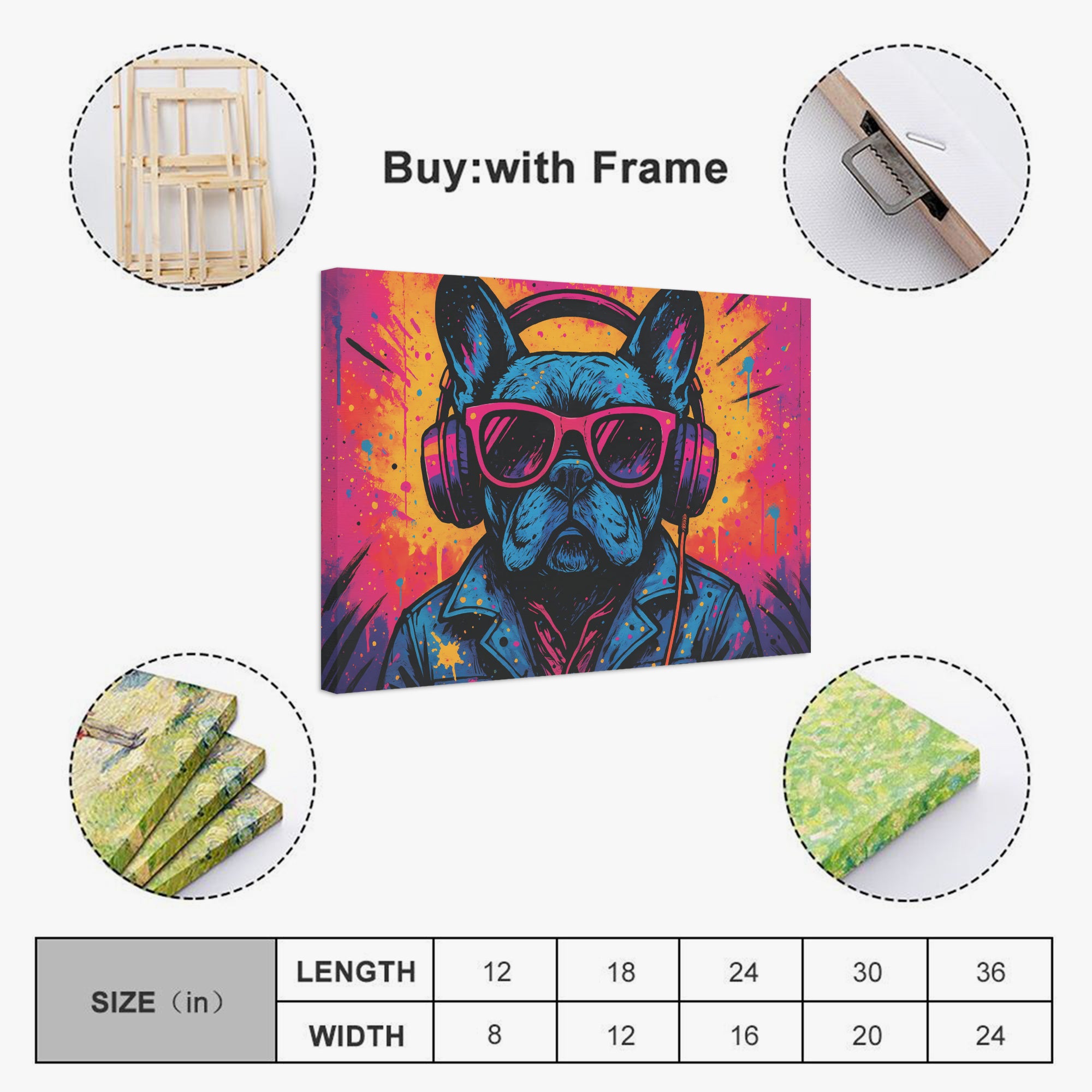Piper Adorable Decorative Canvas for Frenchie Enthusiasts-fadou