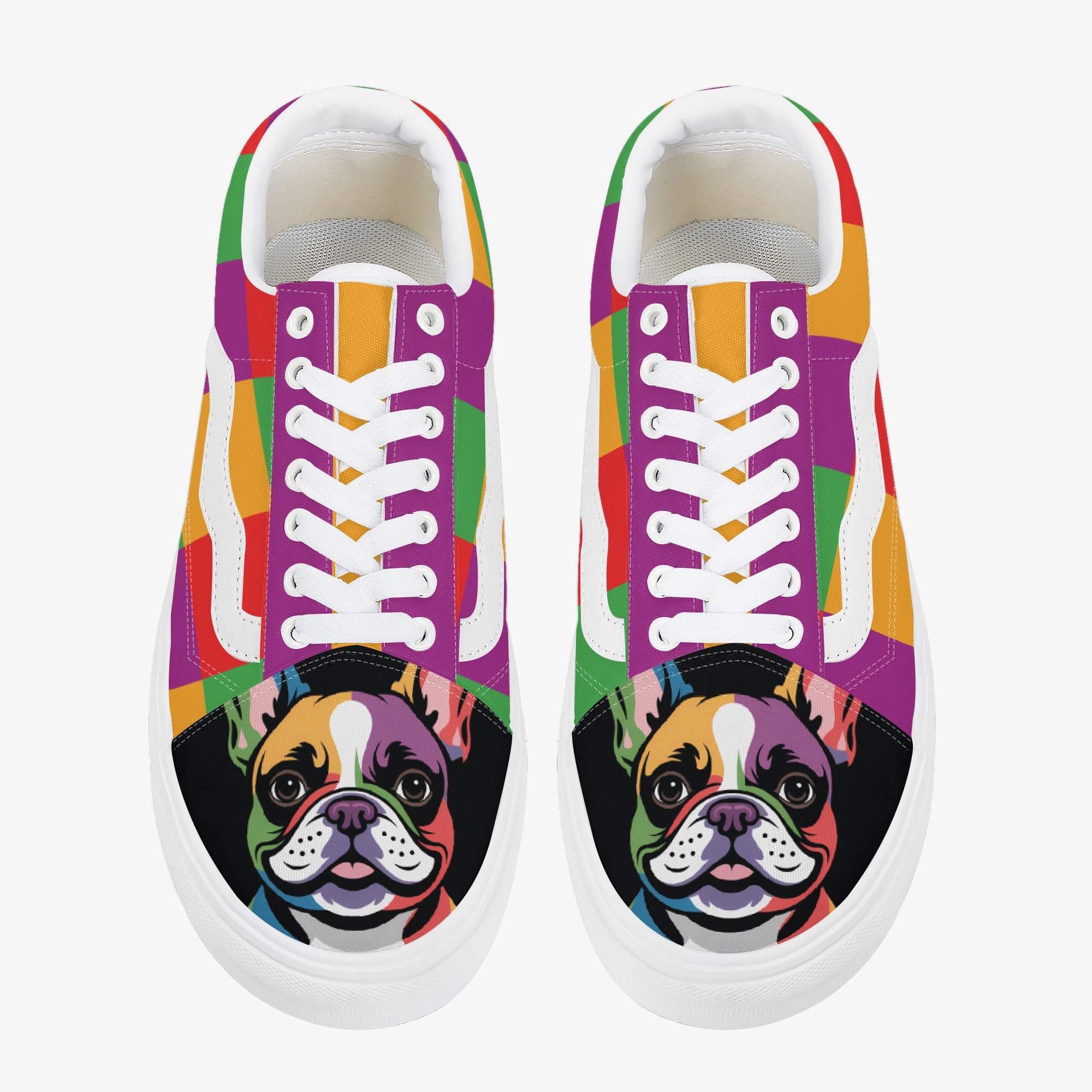French Bulldog Trendy High-Top Shoes for Dog Moms & Dads-fadou