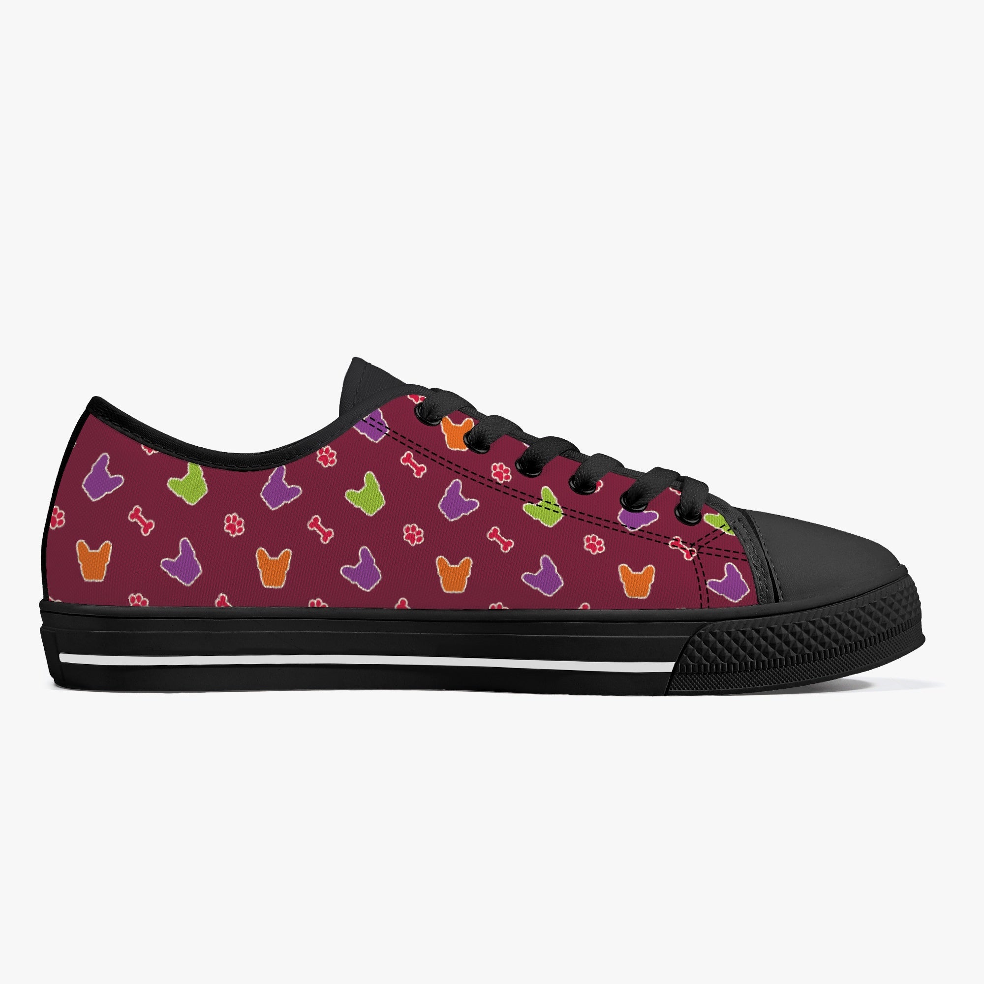 French Bulldog Classic High-Top Shoes for Frenchie Fans-fadou
