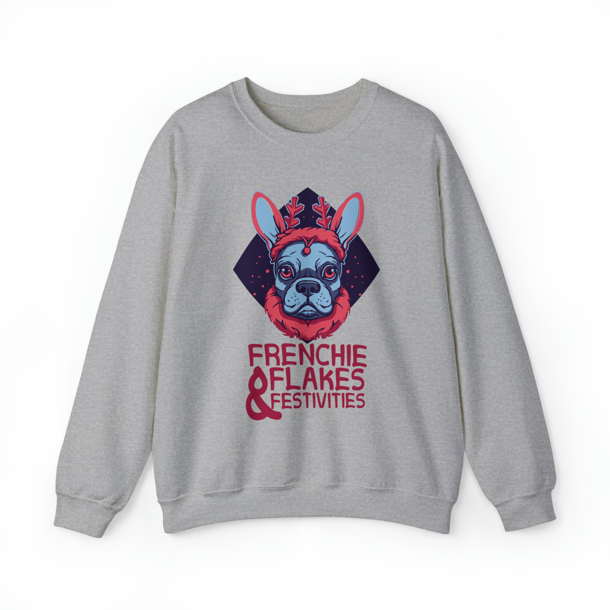 Frenchie Festivities Sweater - Unisex Sweatshirt for Cozy Nights-fadou